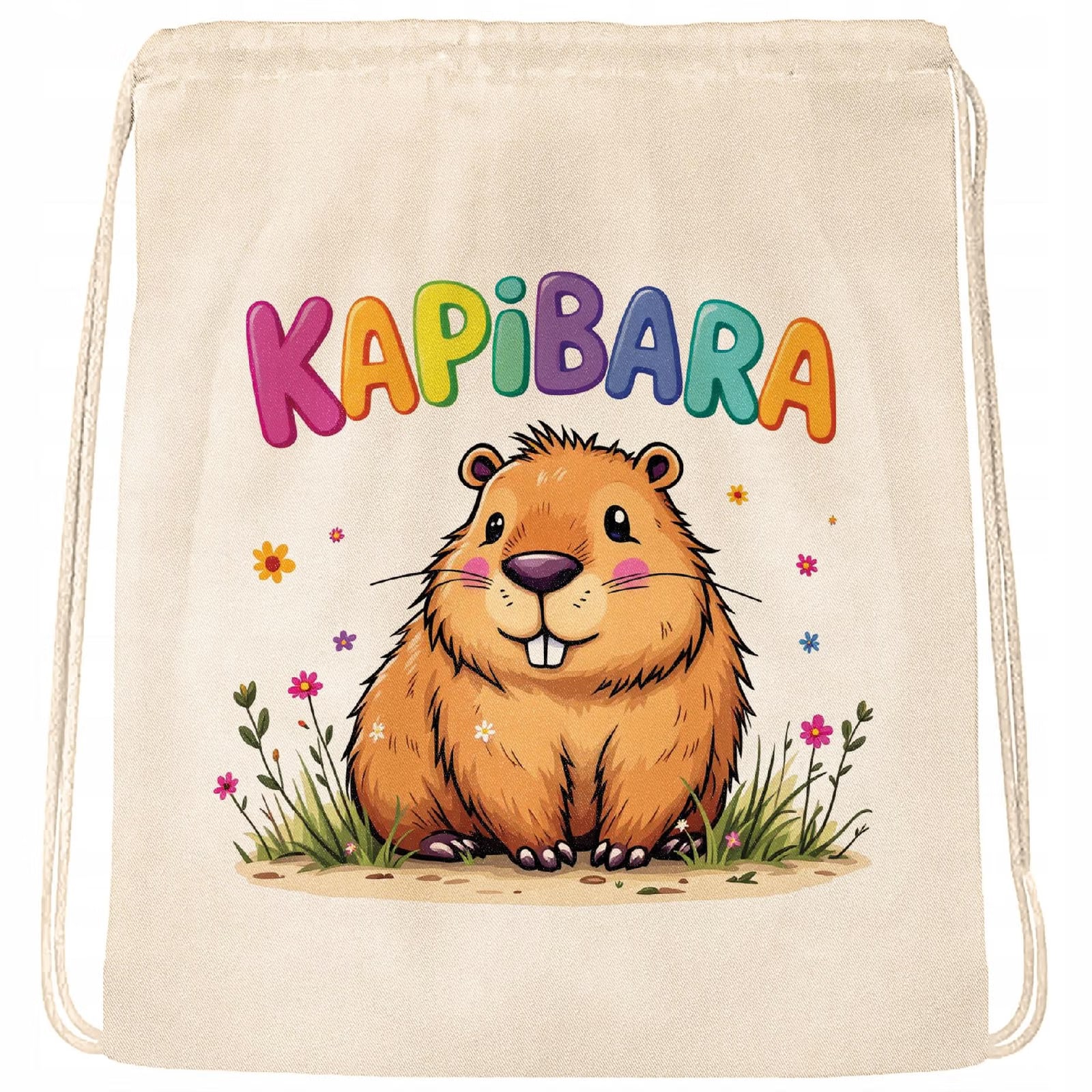Plecak bawełniany Kapibara Capybara Zwierzak Prezent