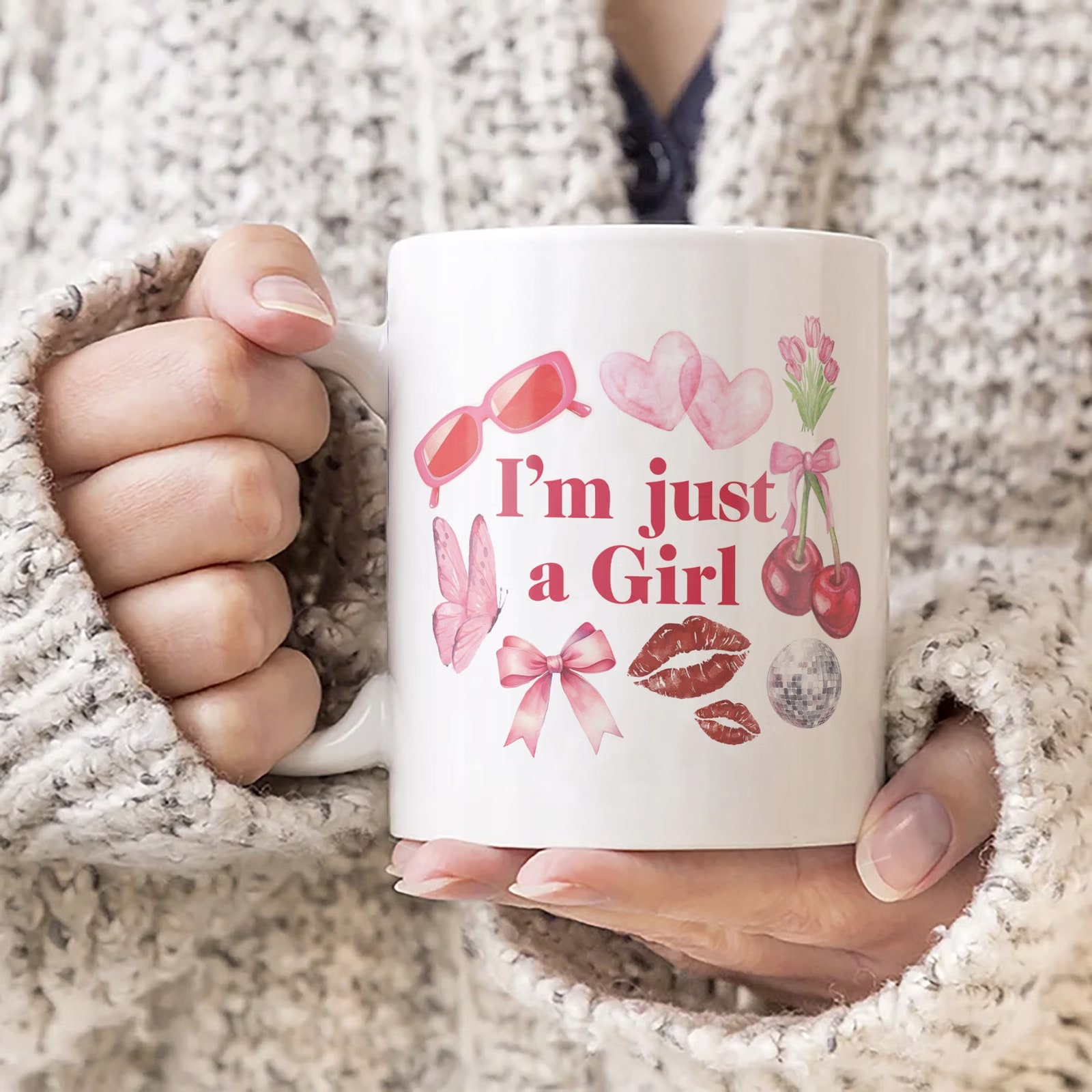 Kubek ceramiczny I’m Just A Girl Dla Dziewczyny Prezent Upominek