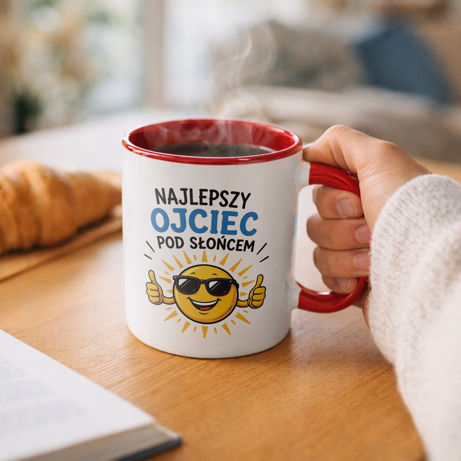 Kubek Czerwony Dzień Ojca upominek dla taty prezent
