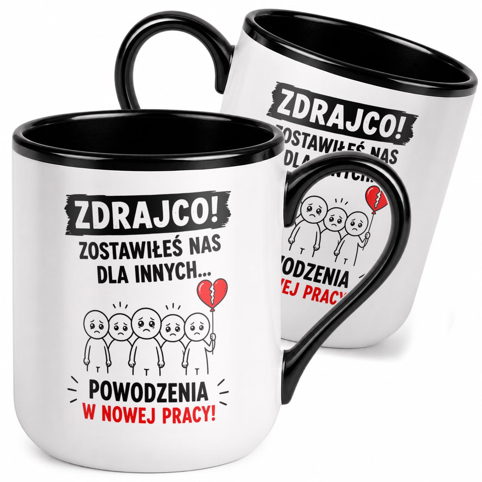 Kubek z nadrukiem Premium Czarny Pożegnanie Odejście z Pracy Prezent