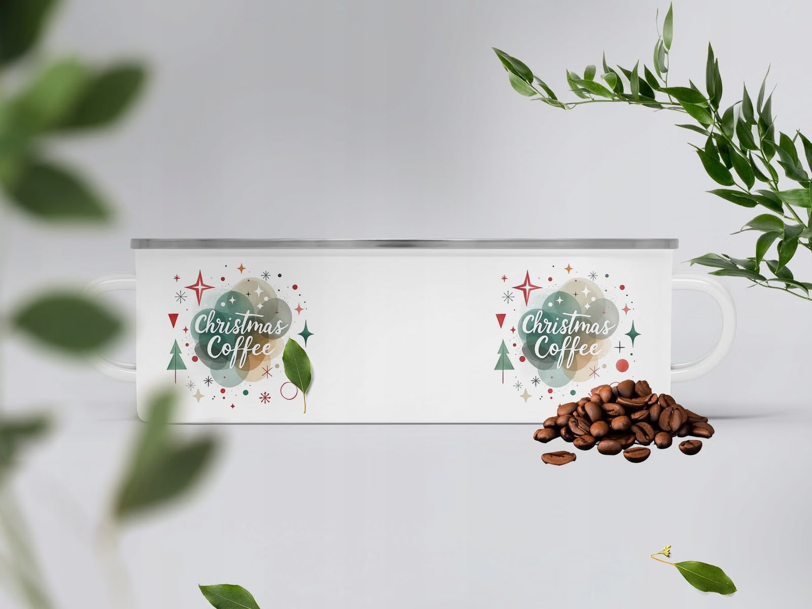 Kubek Emaliowany Boże Narodzenie Mikołajki Christmas Coffee Prezent