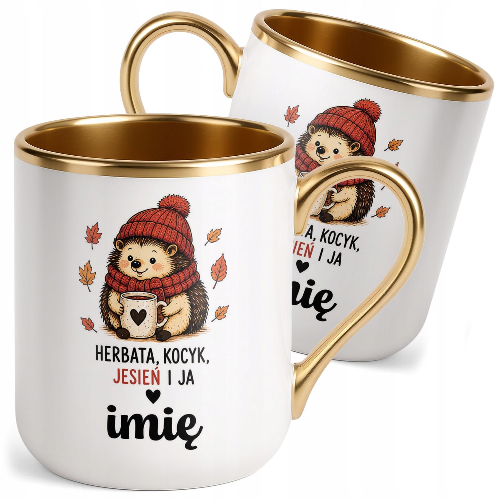 Kubek Personalizowany z nadrukiem Premium Złoty Jesienny Jesień