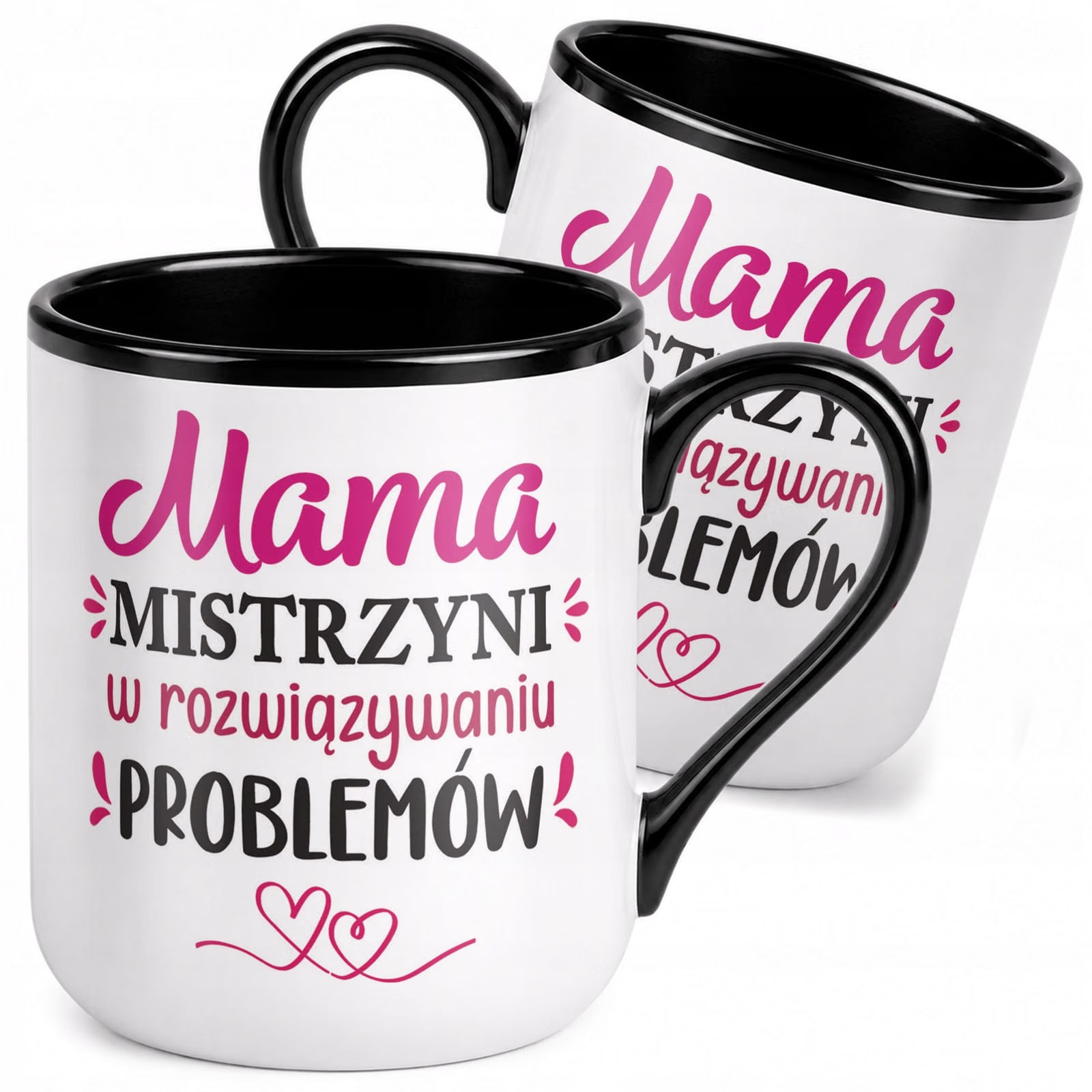 Kubek z nadrukiem Premium Czarny Dla Mamy Dzień Matki Upominek Prezent