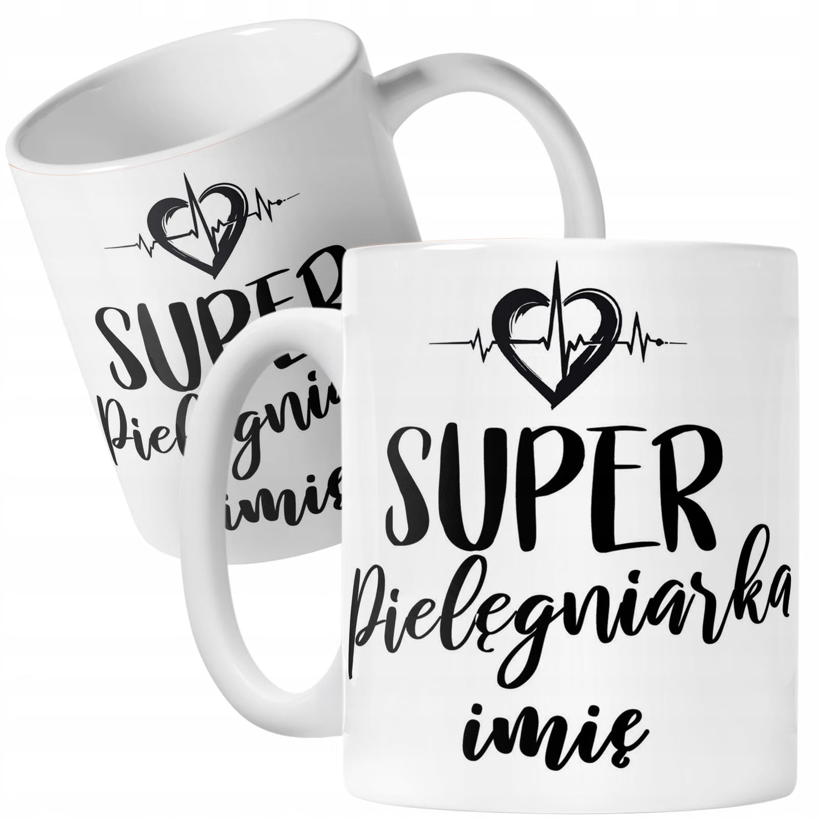 Kubek Ceramiczny Personalizowany Super Pielęgniarka Prezent Upominek