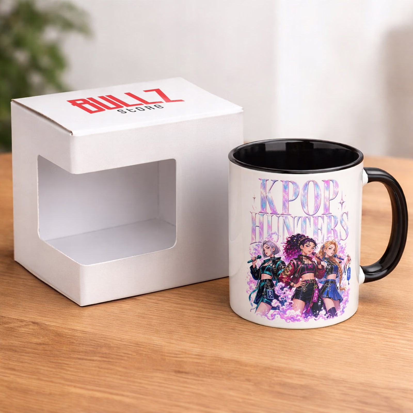 Kubek Czarny z nadrukiem ŁOWCZYNIE KPOP Dla Dzieci Prezent Upominek