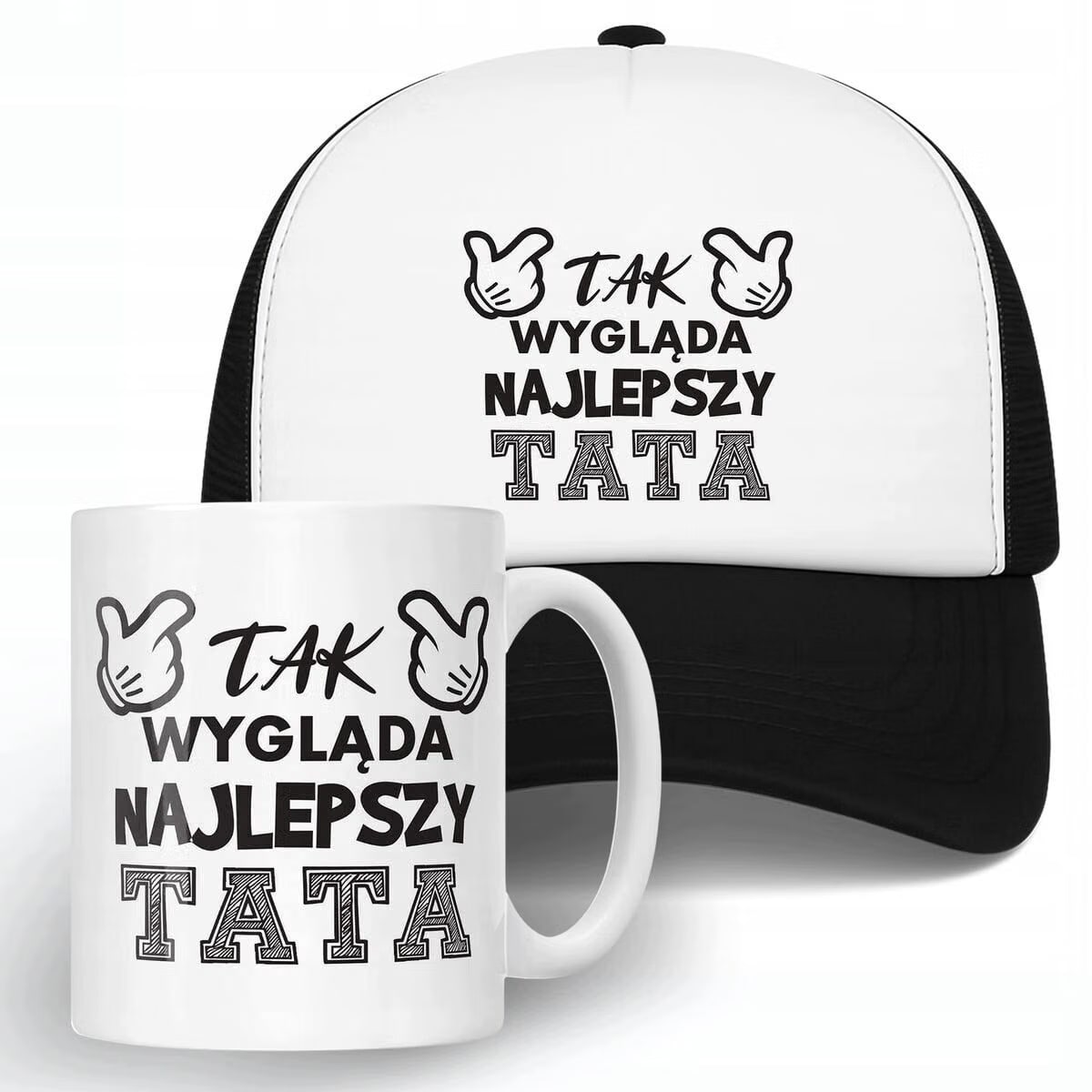 Zestaw Kubek + Czapka z daszkiem Dzień Ojca Dla Taty Najlepszy Tata Prezent