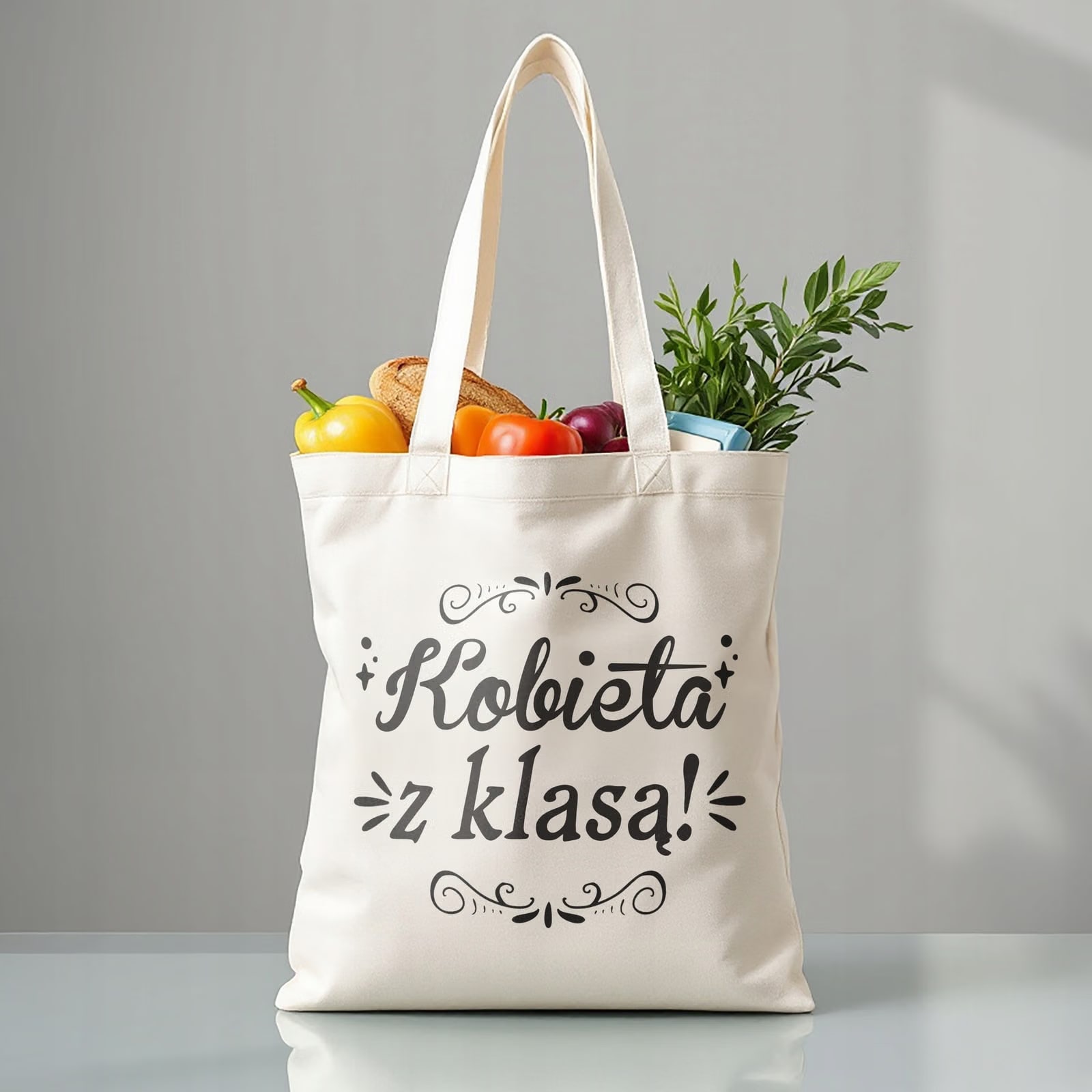 Torba bawełniana premium prezent na Dzień Kobiet Kobieta z Klasą