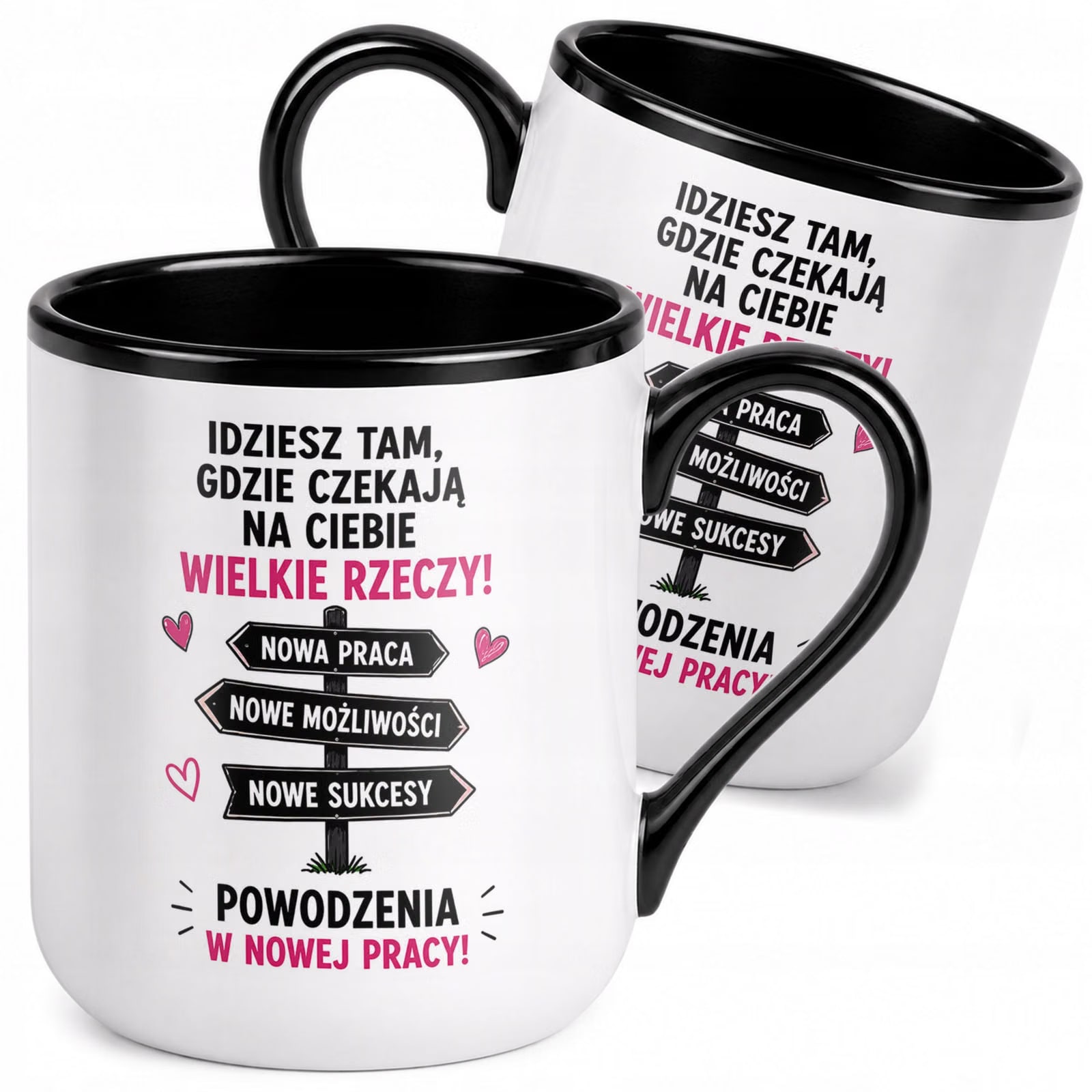 Kubek z nadrukiem Premium Czarny Pożegnanie Odejście z Pracy Prezent