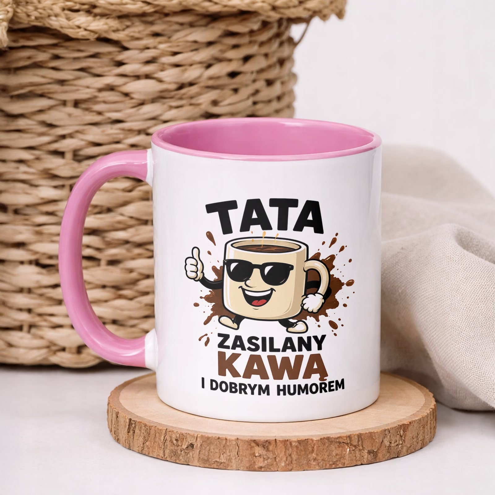 Kubek Różowy Dzień Ojca prezent dla taty upominek dla taty