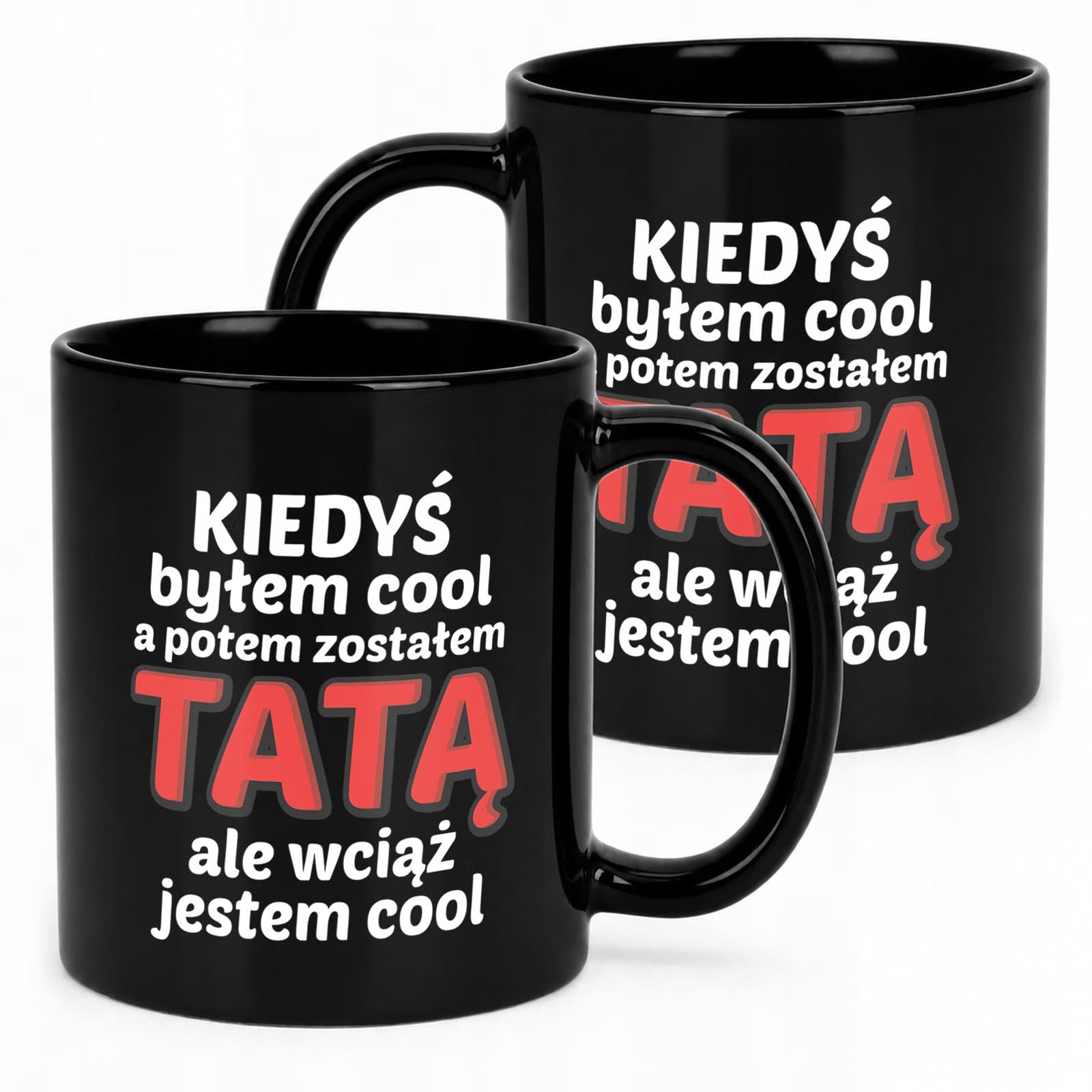 Upominek dla taty na Dzień Ojca kubek czarny pomysł na prezent dla taty