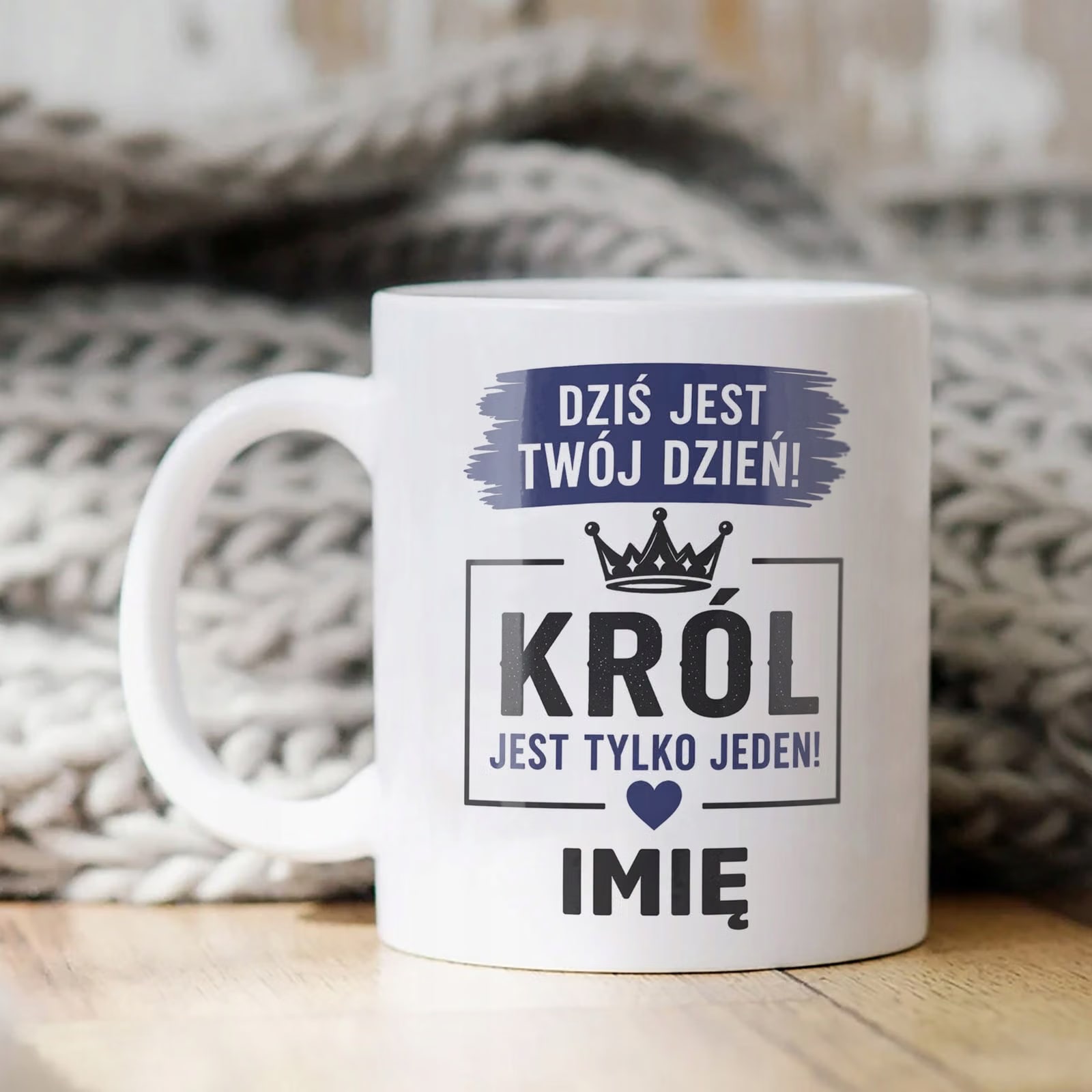 Biały Kubek personalizowany z nadrukiem Dzień Chłopaka Dla Mężczyzny