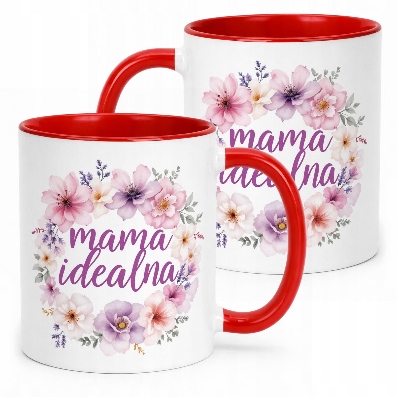 Kubek Czerwony Dzień Matki Dla Mamy Prezent Upominek Mama Idealna