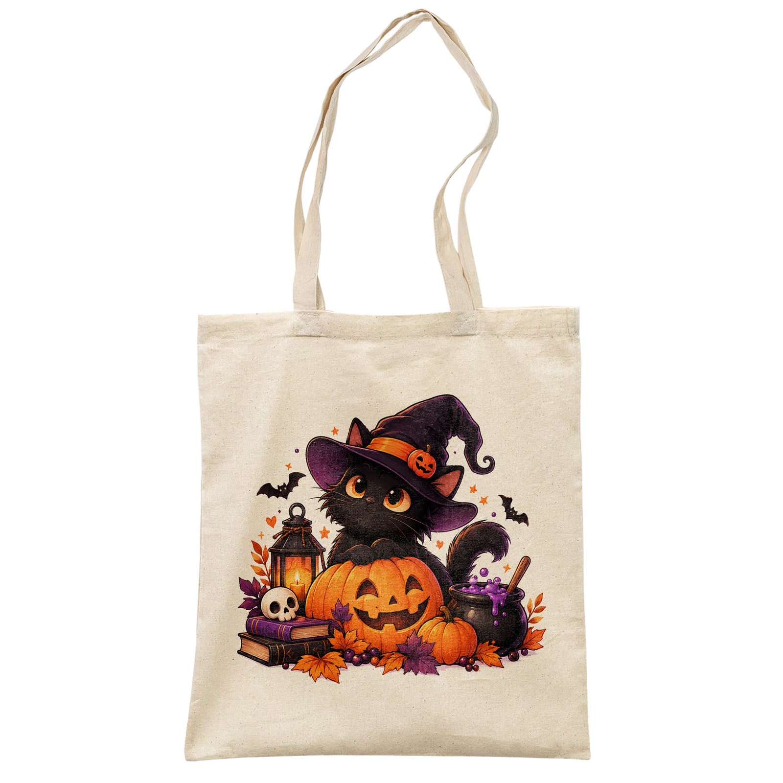 Torba shopper bawełniana halloween na zakupy z nadrukiem prezent