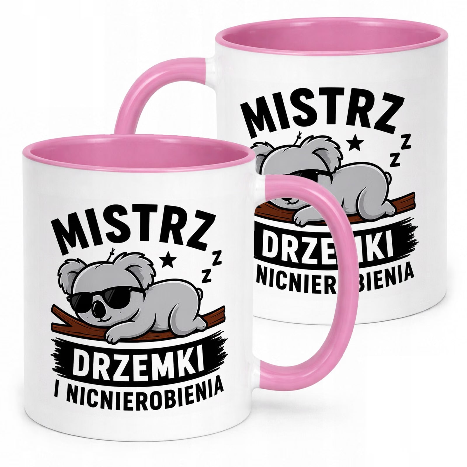 Różowy Kubek z nadrukiem Dzień Chłopaka Mężczyzny Upominek Prezent