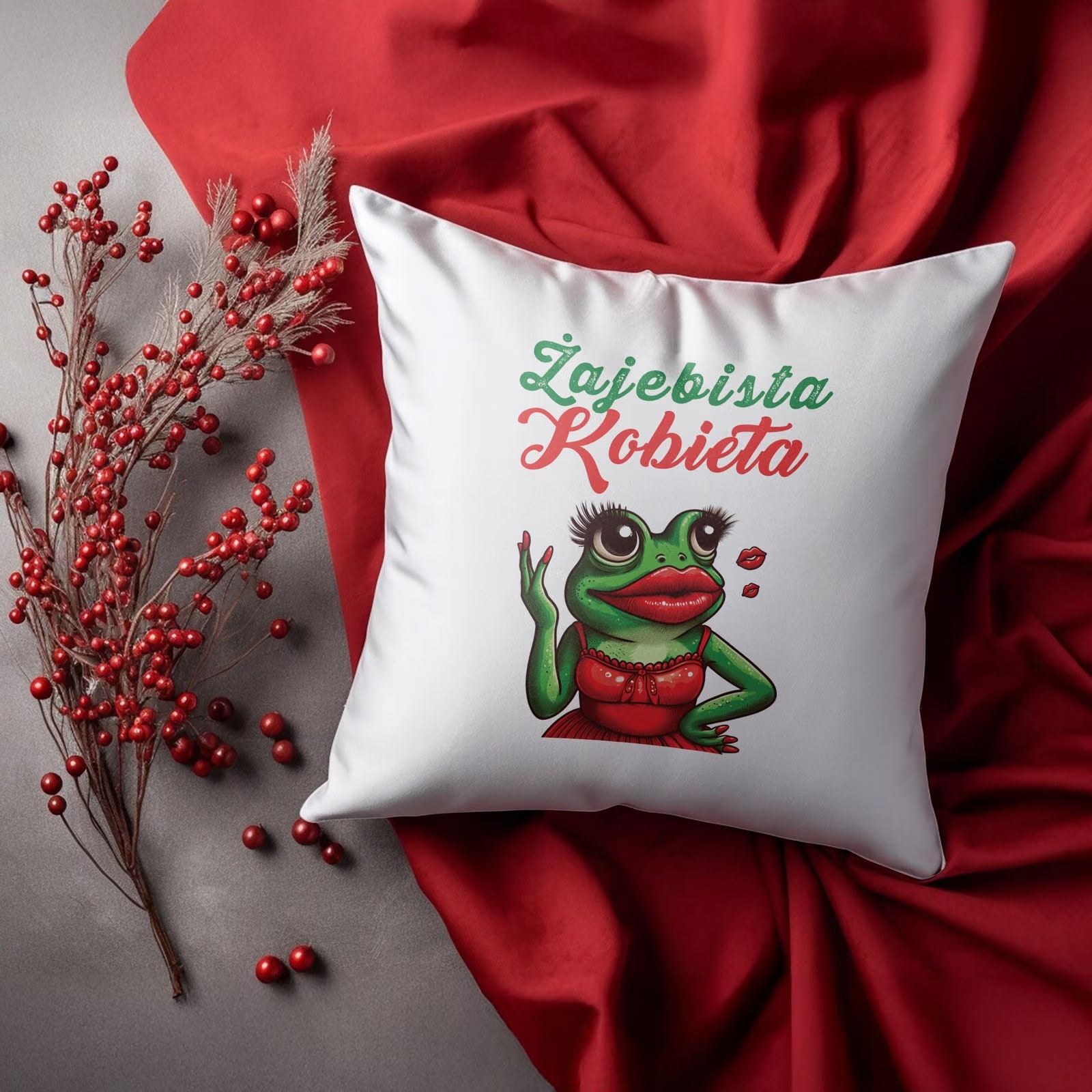Poduszka 38x38cm Dzień Kobiet Prezent Dla Kobiety Żajebista Kobieta