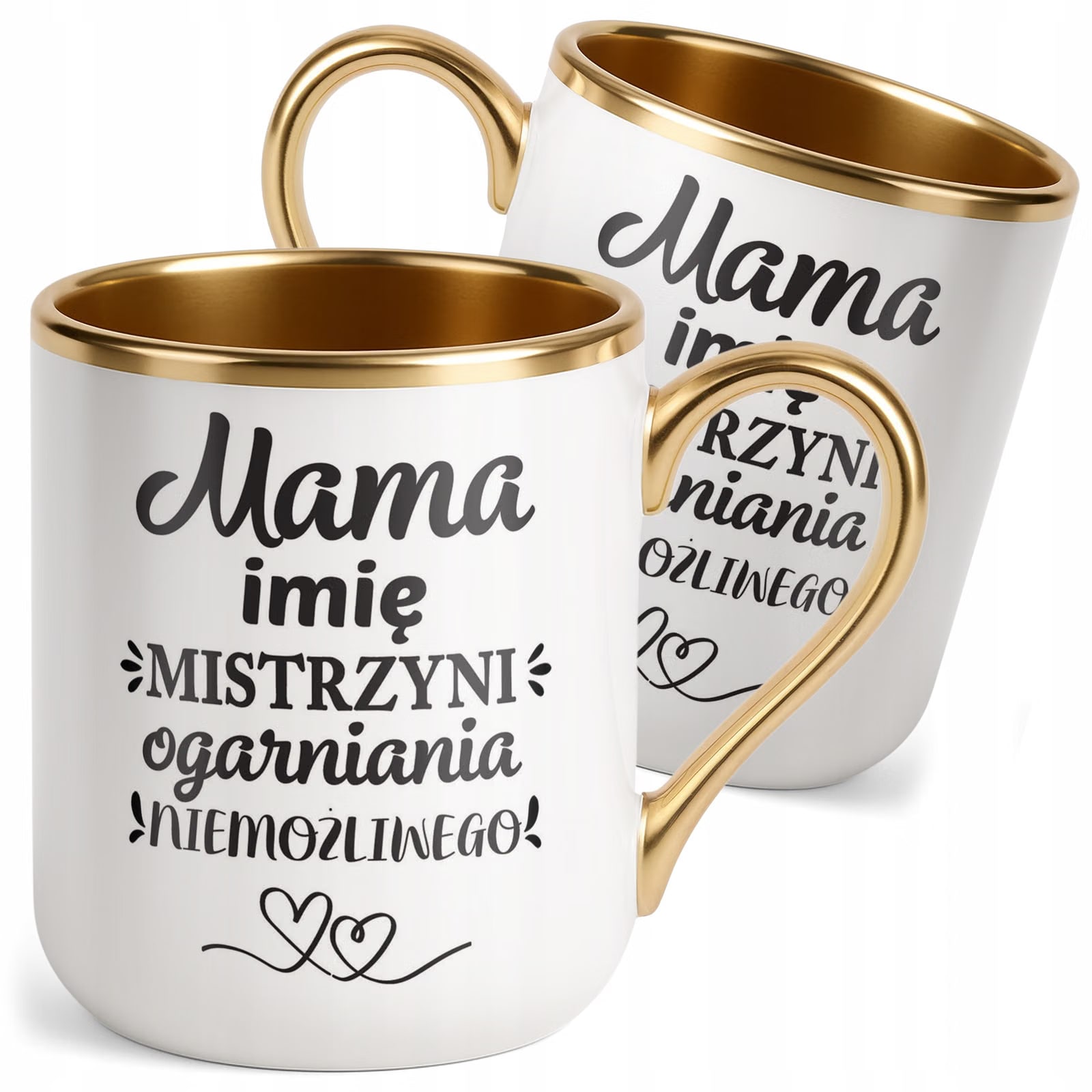 Kubek Premium Złoty Personalizowany Dzień Matki Dla Mamy Prezent Upominek