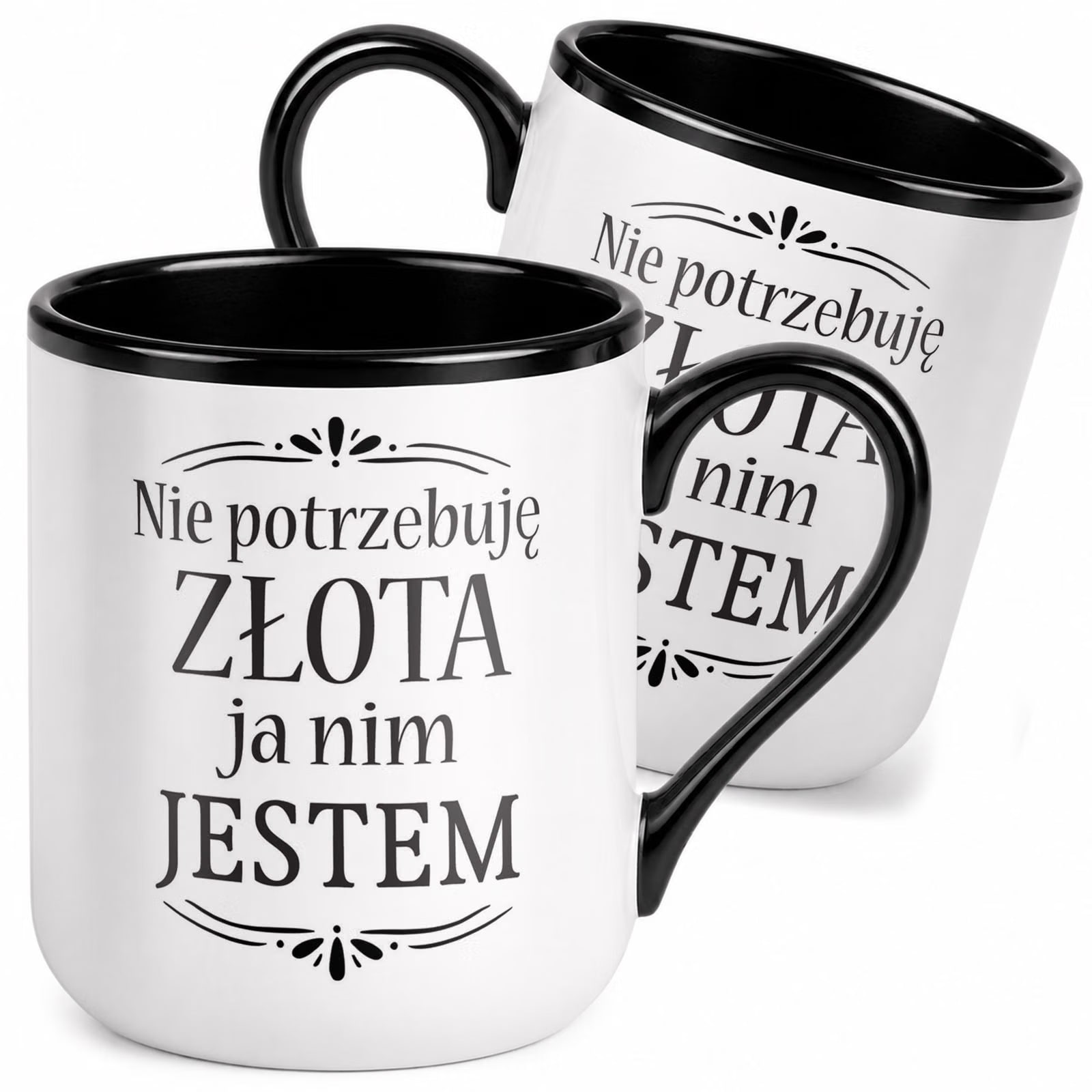 Kubek z nadrukiem Premium Czarny Dzień Kobiet Dla Kobiety Upominek Prezent