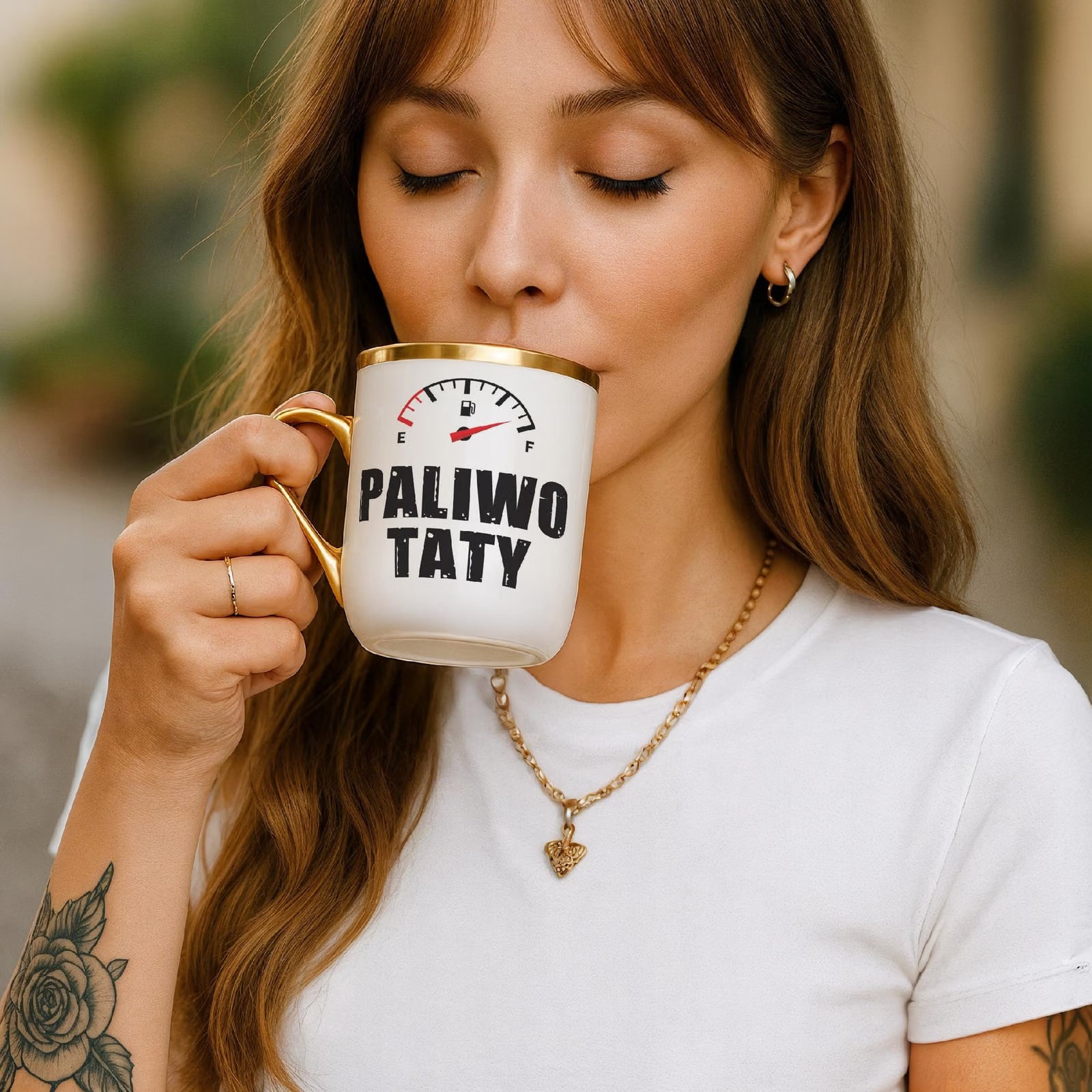 Kubek Premium Złoty Dzień Ojca Dla Taty Paliwo Taty Prezent