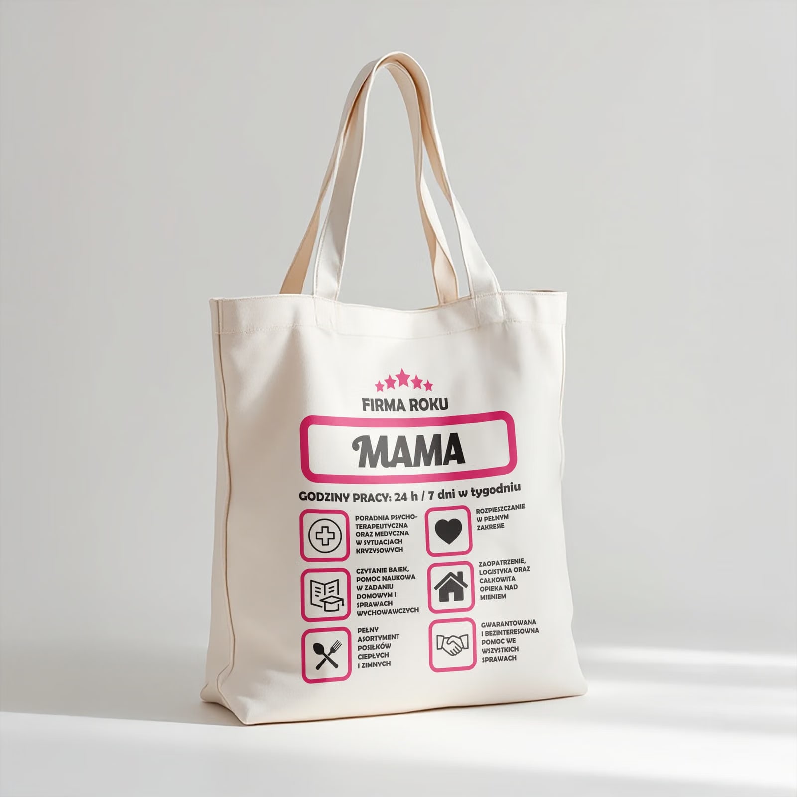 Torba bawełniana premium na zakupy Dzień Matki Prezent Firma Mama