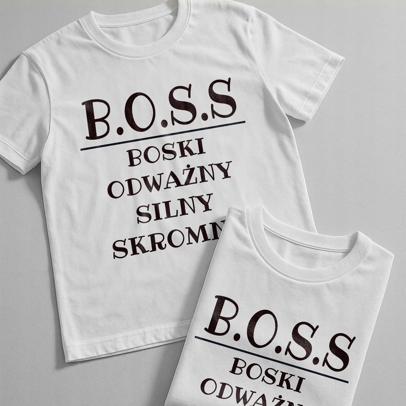Koszulka biała męska B.O.S.S Dla Szefa Prezent Zabawny Prezent r. 3XL