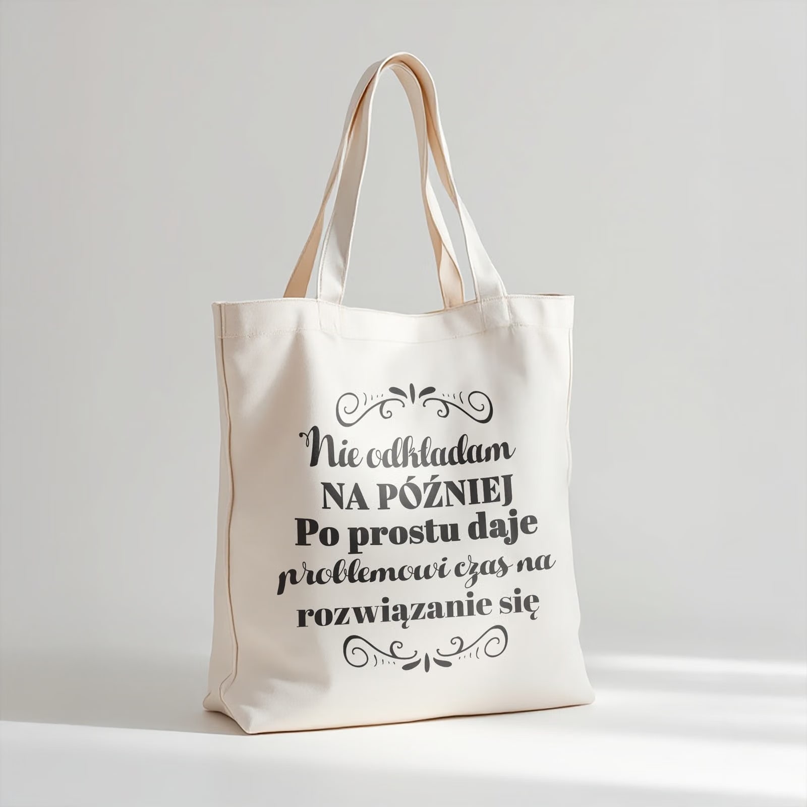 Torba bawełniana premium prezent na Dzień Kobiet Nie Odkładam Na Później