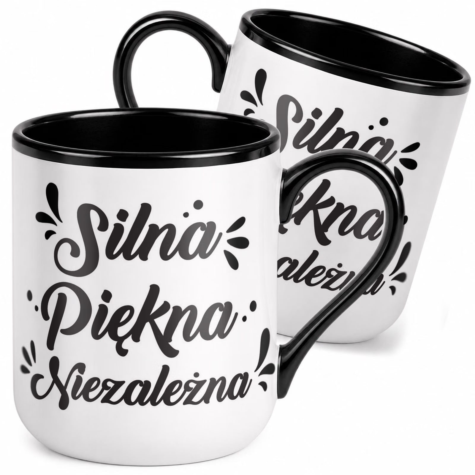 Kubek z nadrukiem Premium Czarny Dzień Kobiet Dla Kobiety Upominek Prezent