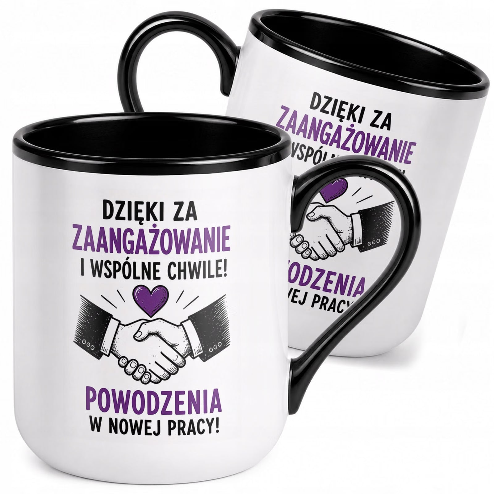 Kubek z nadrukiem Premium Czarny Pożegnanie Odejście z Pracy Prezent