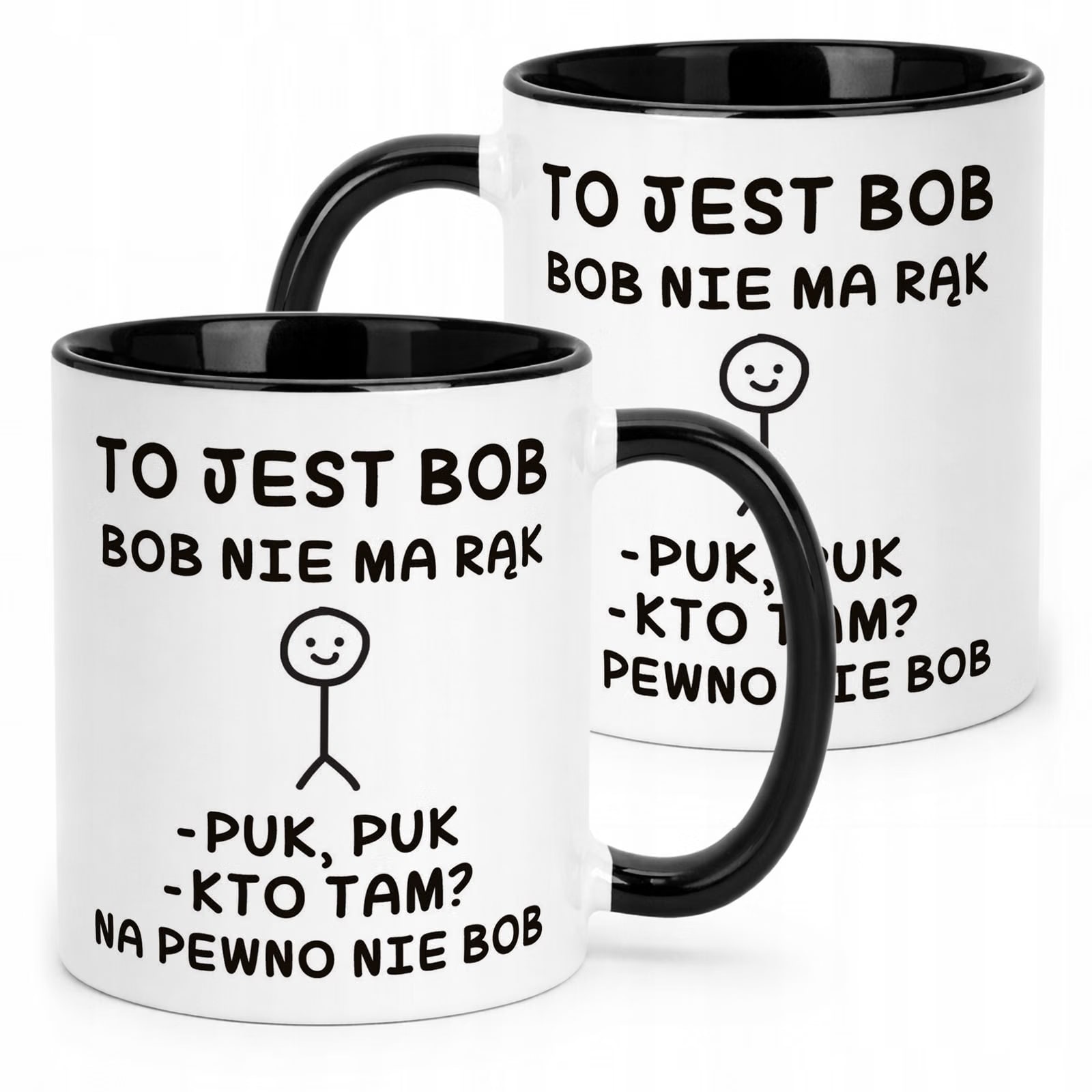 Kubek Czarny To Jest Bob Nie Ma Rąk Śmieszny Zabawny Prezent
