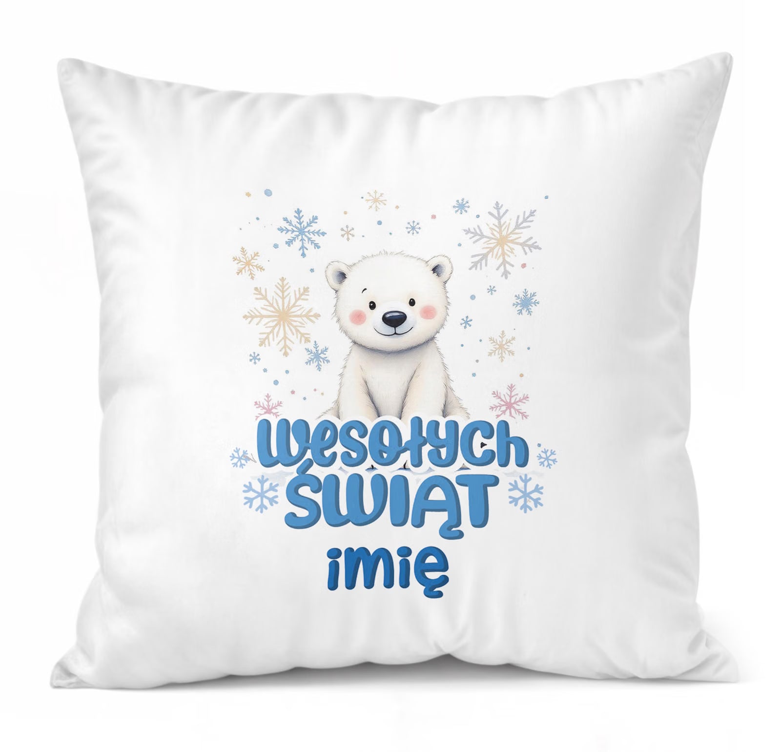 Poduszka Personalizowana 38x38cm z Nadrukiem Świąteczna Mikołajki Prezent