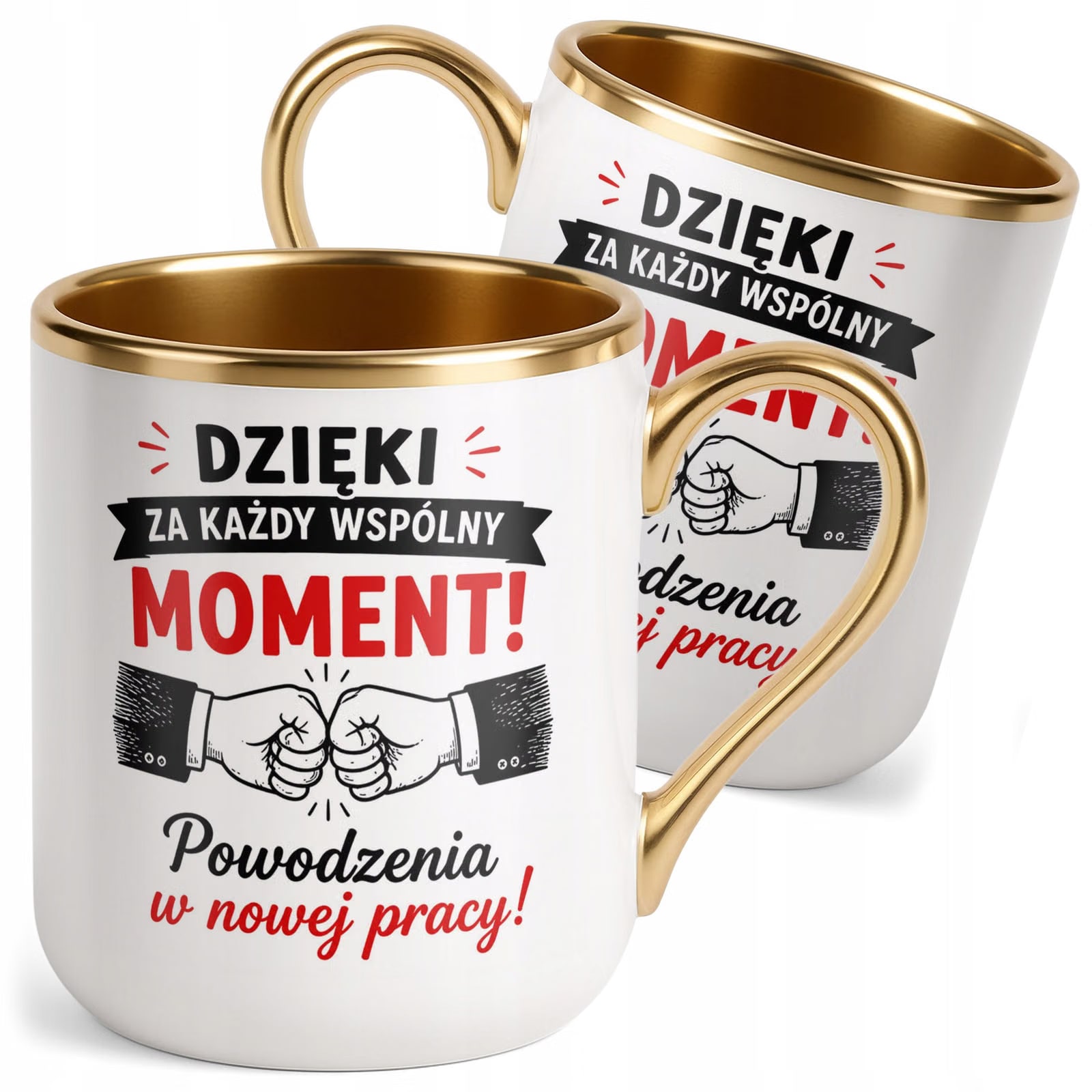 Kubek z nadrukiem Premium Złoty Pożegnanie Odejście z Pracy