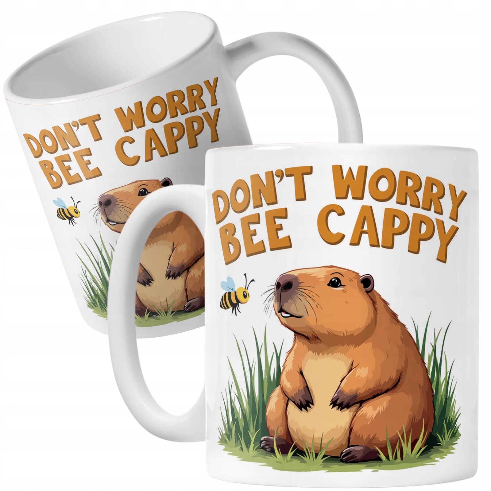 Zestaw Kubek + Plecak Kapibara Capybara Zwierzak Słodki Dla Dzieci Prezent