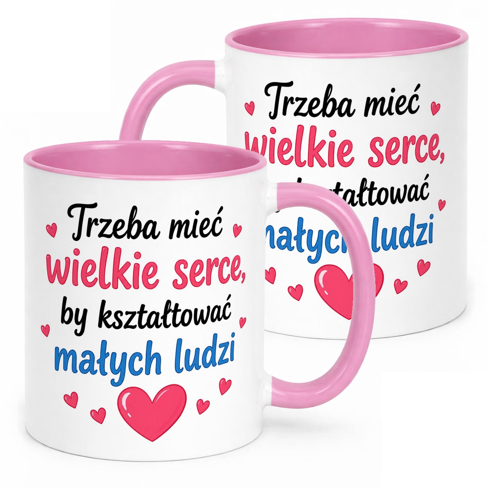 Kubek Różowy Dzień Nauczyciela Prezent Upominek Szkoła