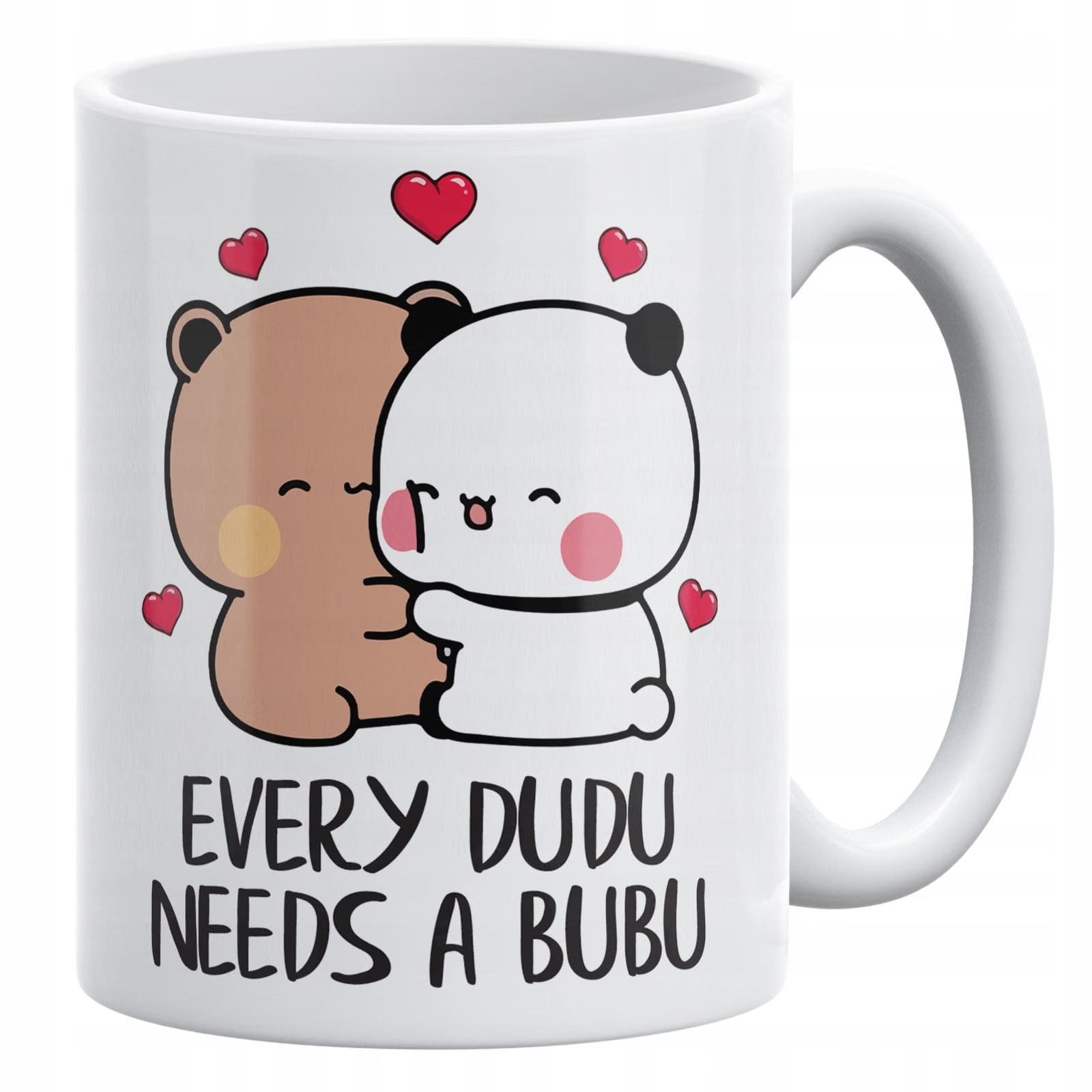 Zestaw Kubek + Poduszka 38×38 cm Walentynki Bubu i Dudu Dla Pary Prezent
