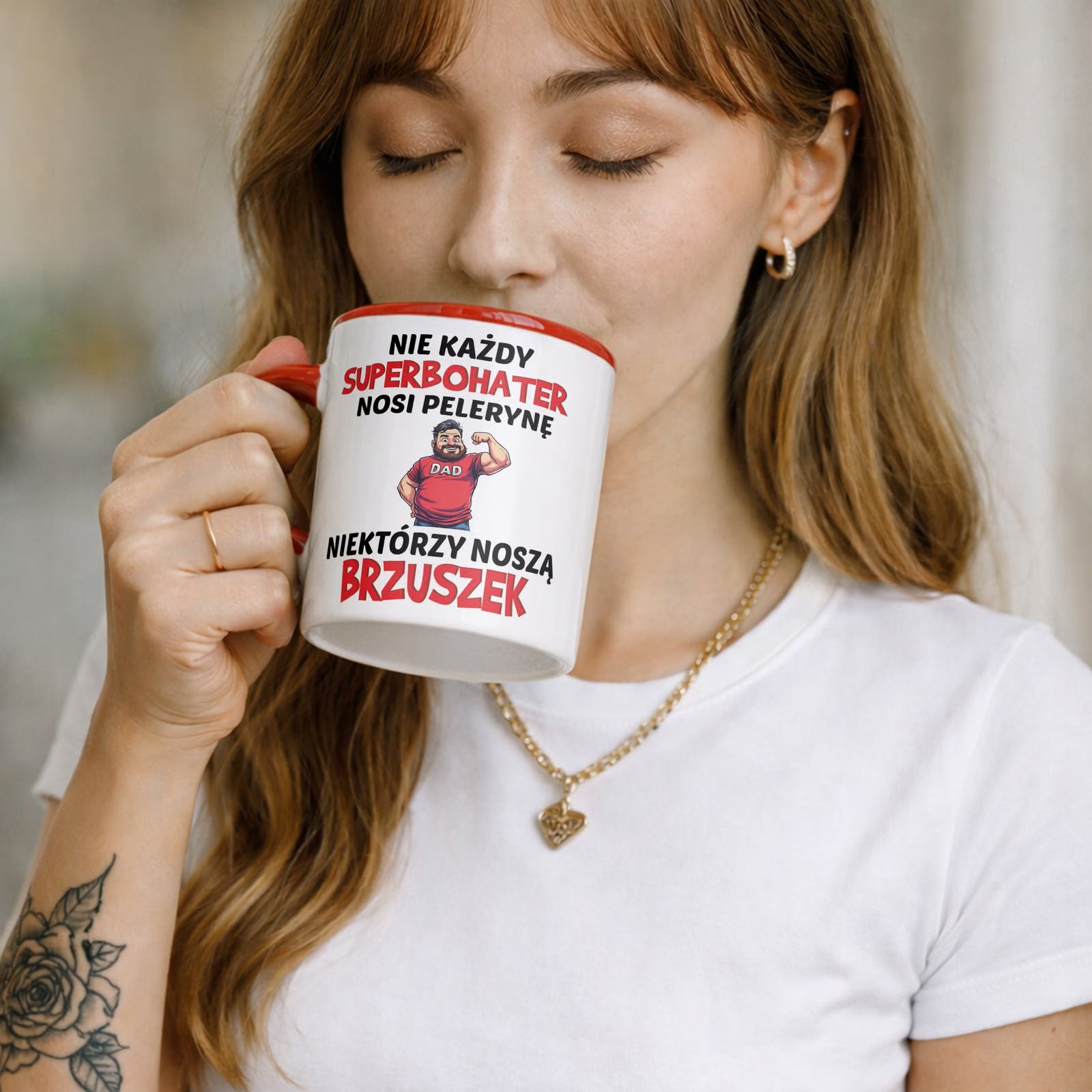 Kubek ceramiczny Dzień Ojca Dla Taty Nie Każdy Bohater Prezent
