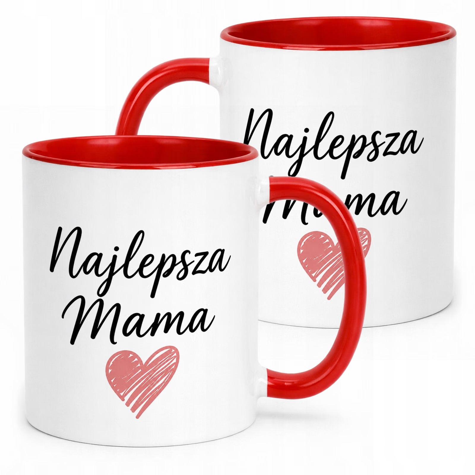 Kubek czerwony dla mamy prezent na Dzień Matki idealny upominek dla mamy