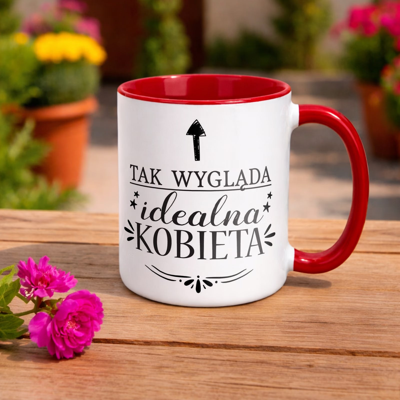 Kubek Czerwony Dzień Kobiet Dla Kobiety Dziewczyny Prezent Upominek