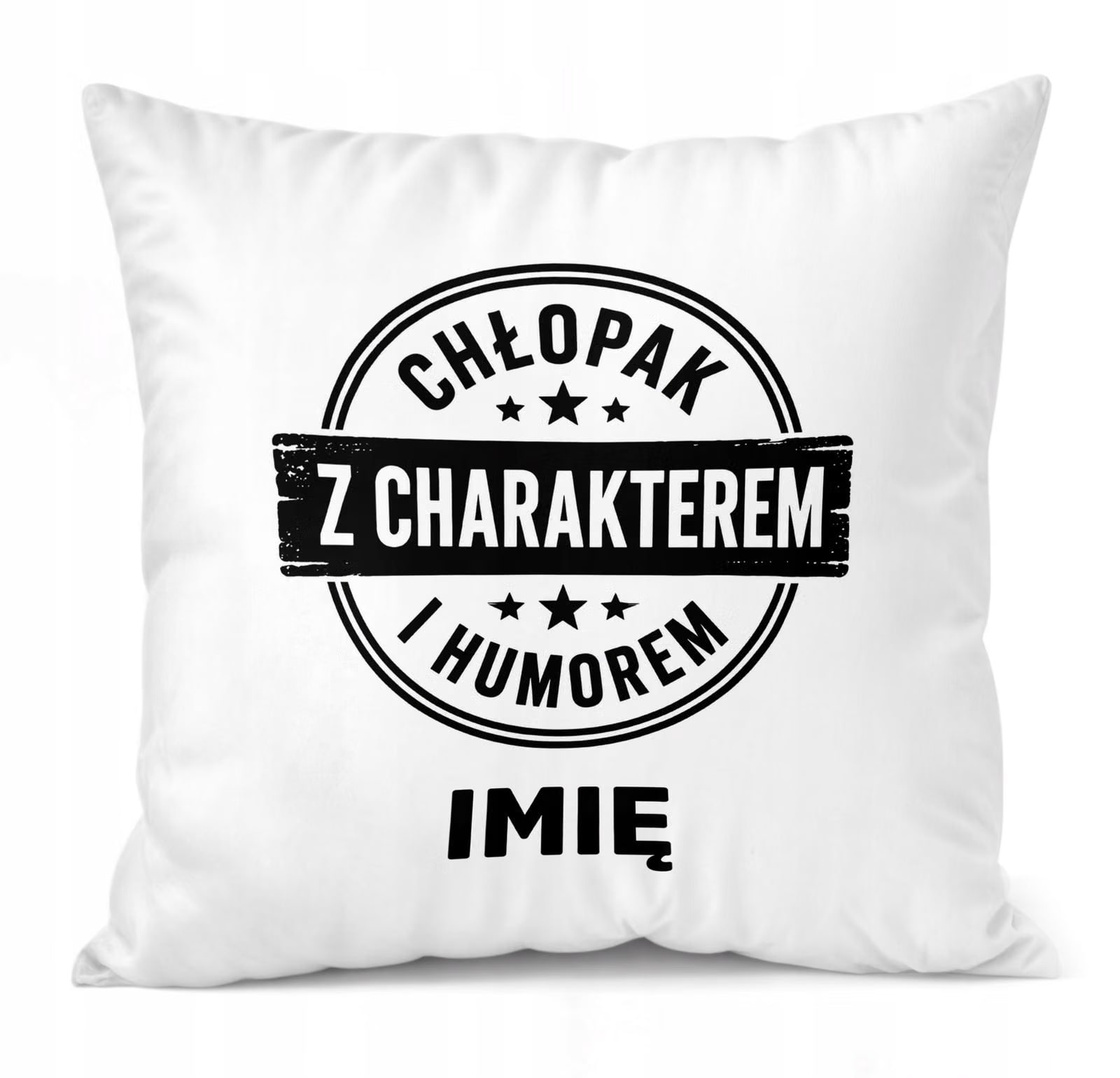 Poduszka Jasiek Personalizowana z nadrukiem Dzień Chłopaka 38x38cm Prezent