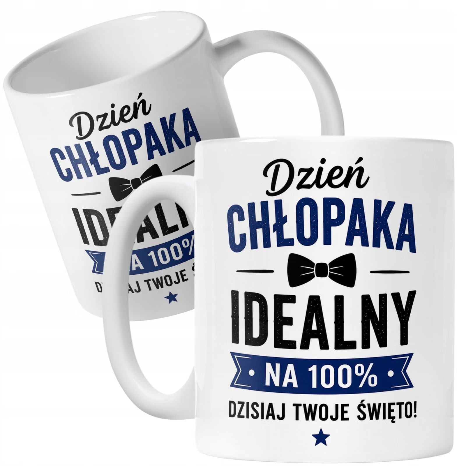 Biały Kubek z nadrukiem Dzień Chłopaka Dla Mężczyzny Upominek Prezent