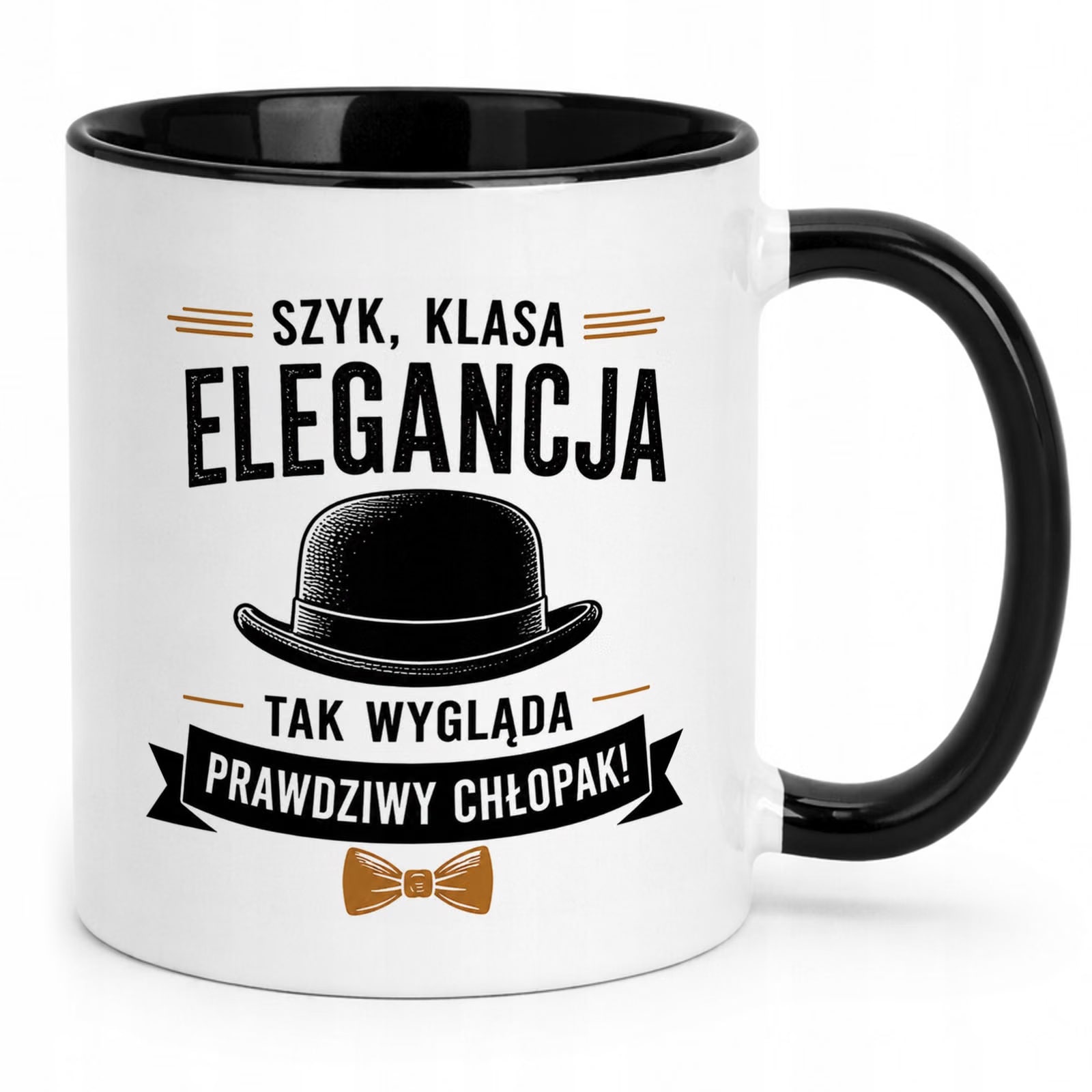 Czarny Kubek z nadrukiem Dzień Chłopaka Dla Mężczyzny Upominek Prezent