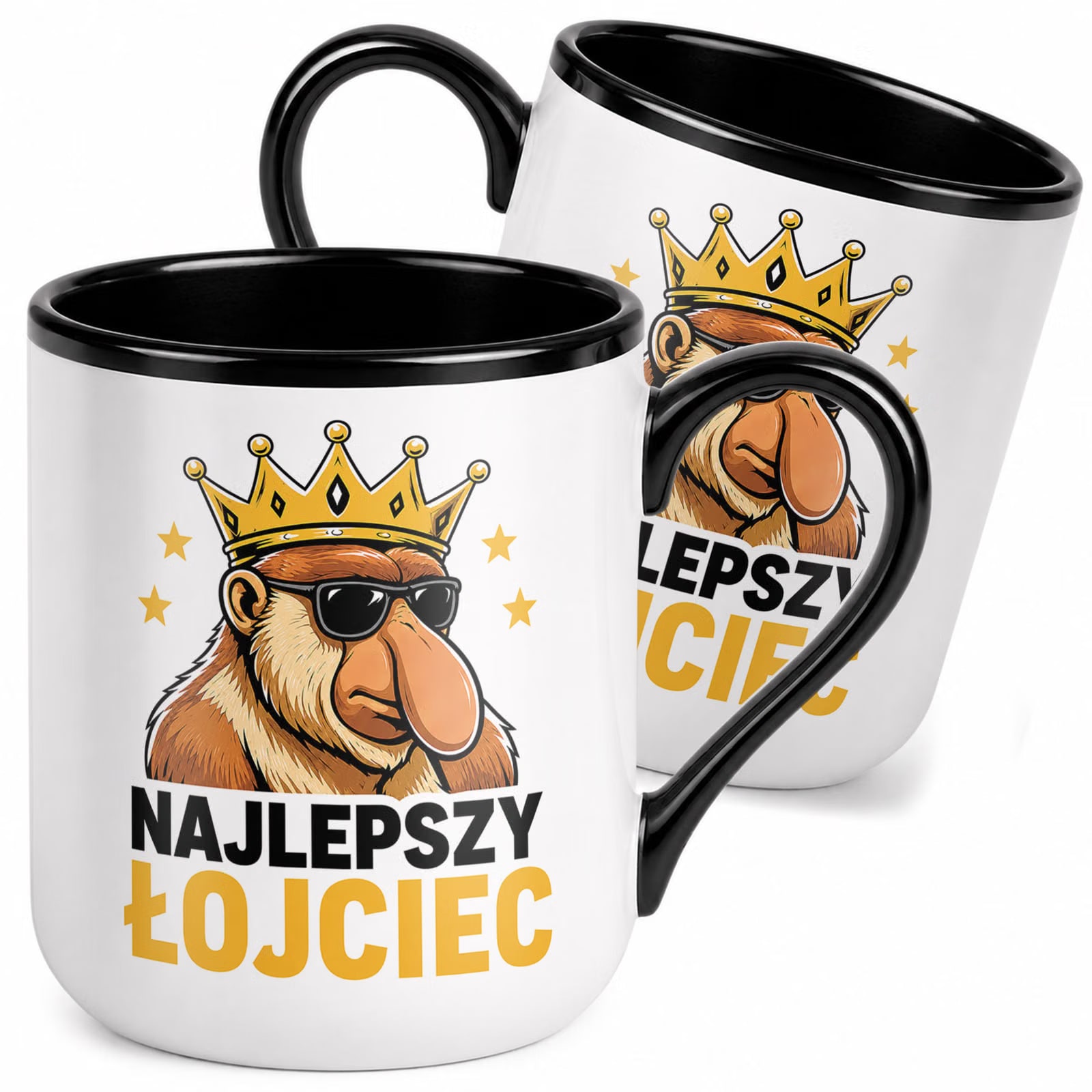 Kubek z nadrukiem Premium Czarny Dla Taty Dzień Ojca Upominek Prezent
