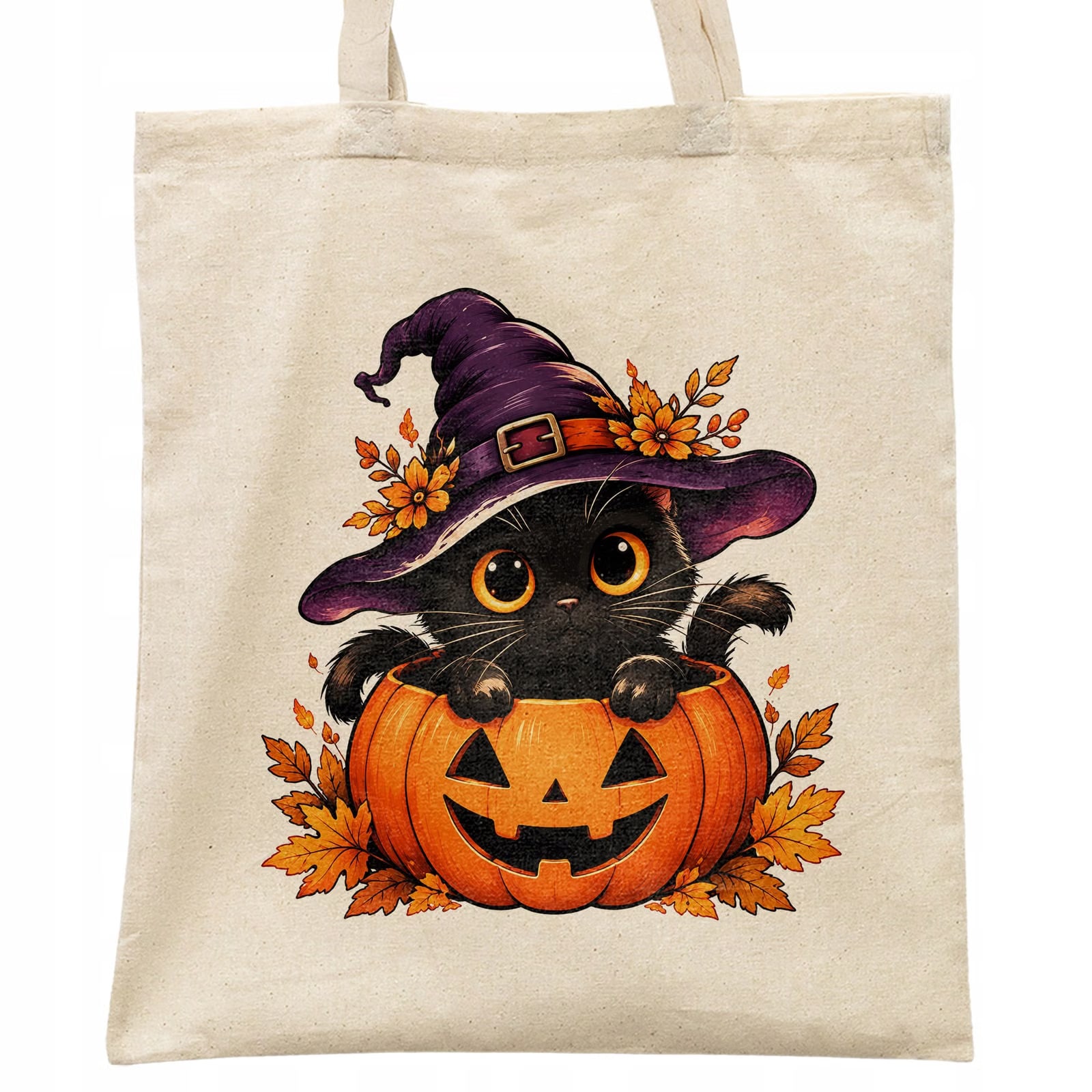Torba shopper bawełniana halloween na zakupy z nadrukiem prezent