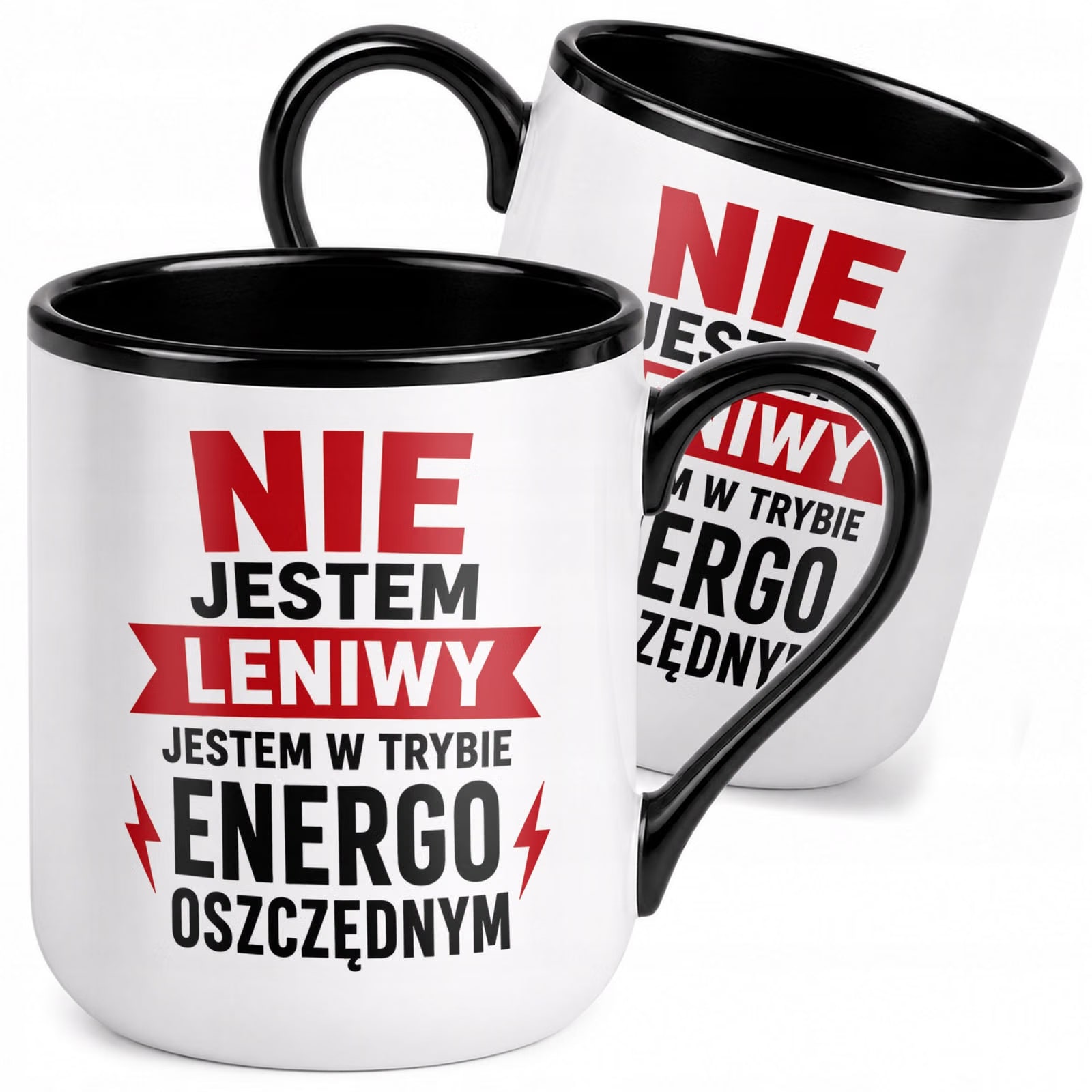 Kubek z nadrukiem Premium Czarny Dzień Chłopaka Dla Mężczyzny Prezent