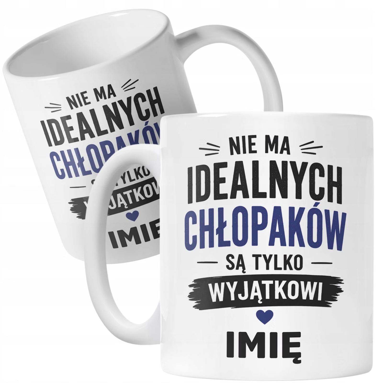 Biały Kubek personalizowany z nadrukiem Dzień Chłopaka Dla Mężczyzny