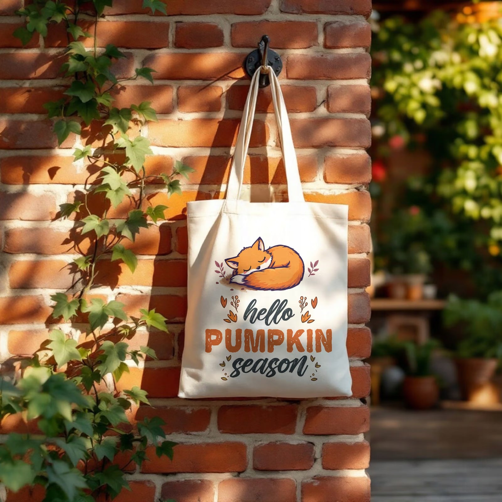 Torba bawełniana na zakupy Jesień Hello Pumpkin Dynia Prezent