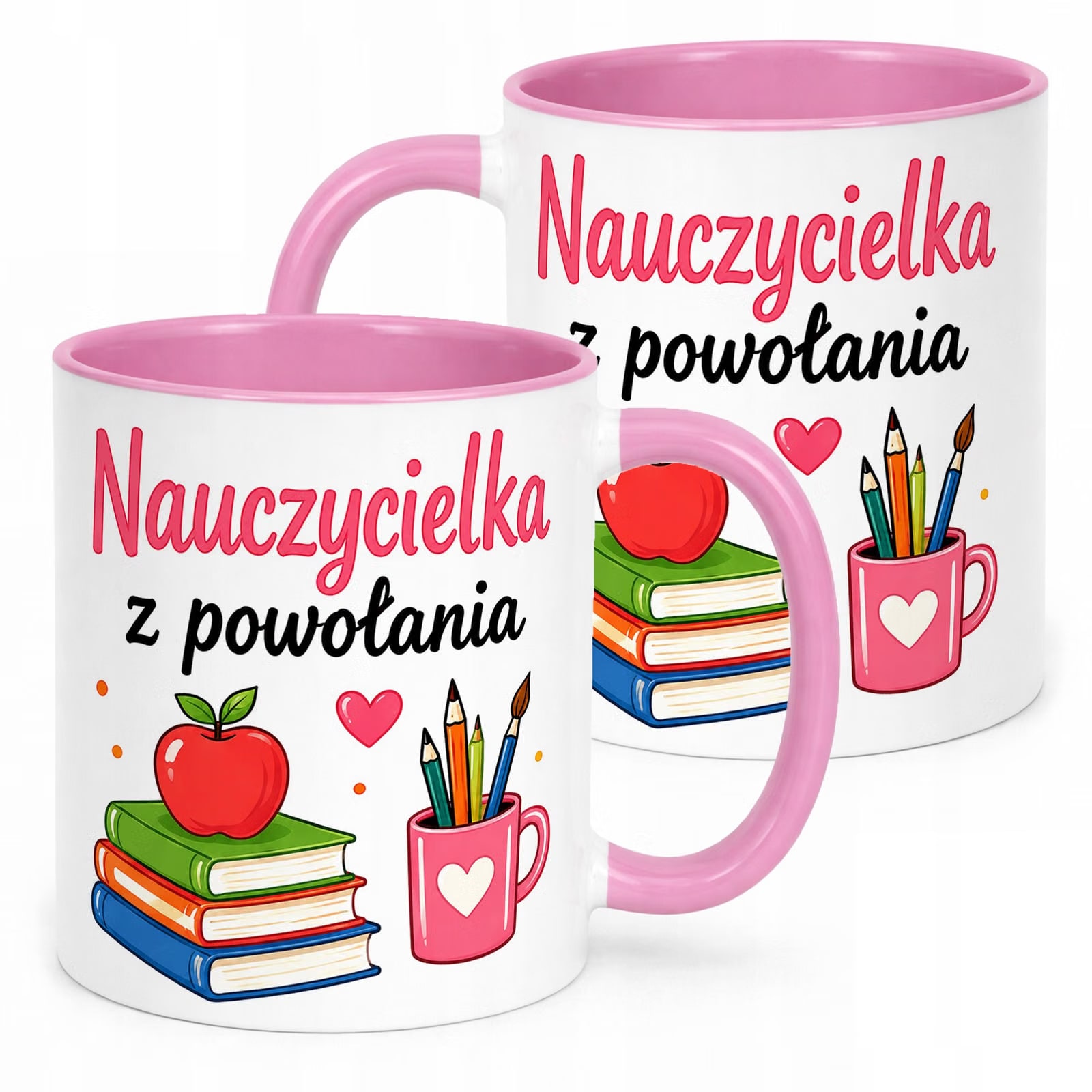 Kubek Różowy Dzień Nauczyciela Dla Nauczycielki Prezent Upominek