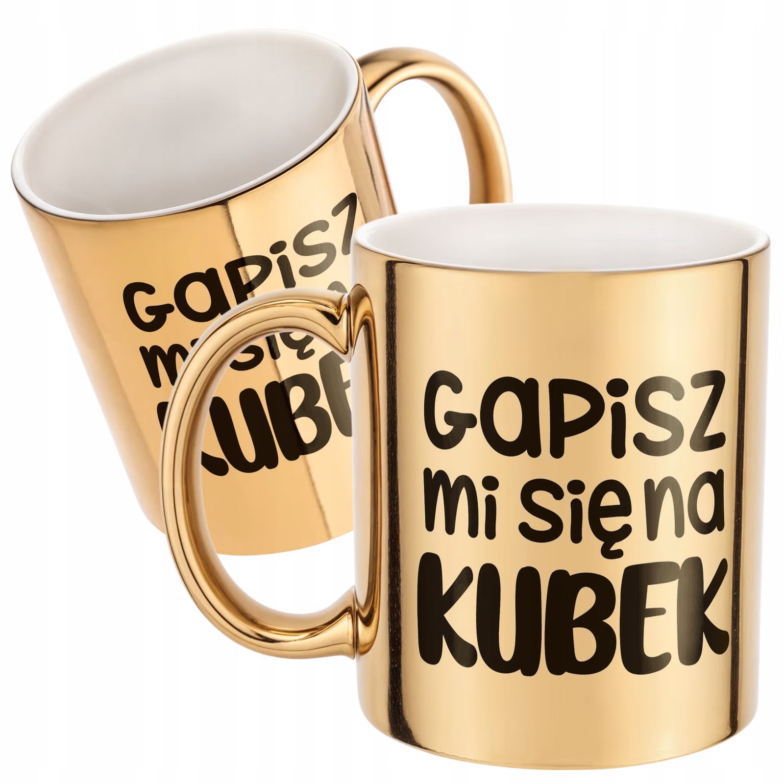 Złoty Kubek Gapisz Mi Się Na Kubek Śmieszny Zabawny Prezent