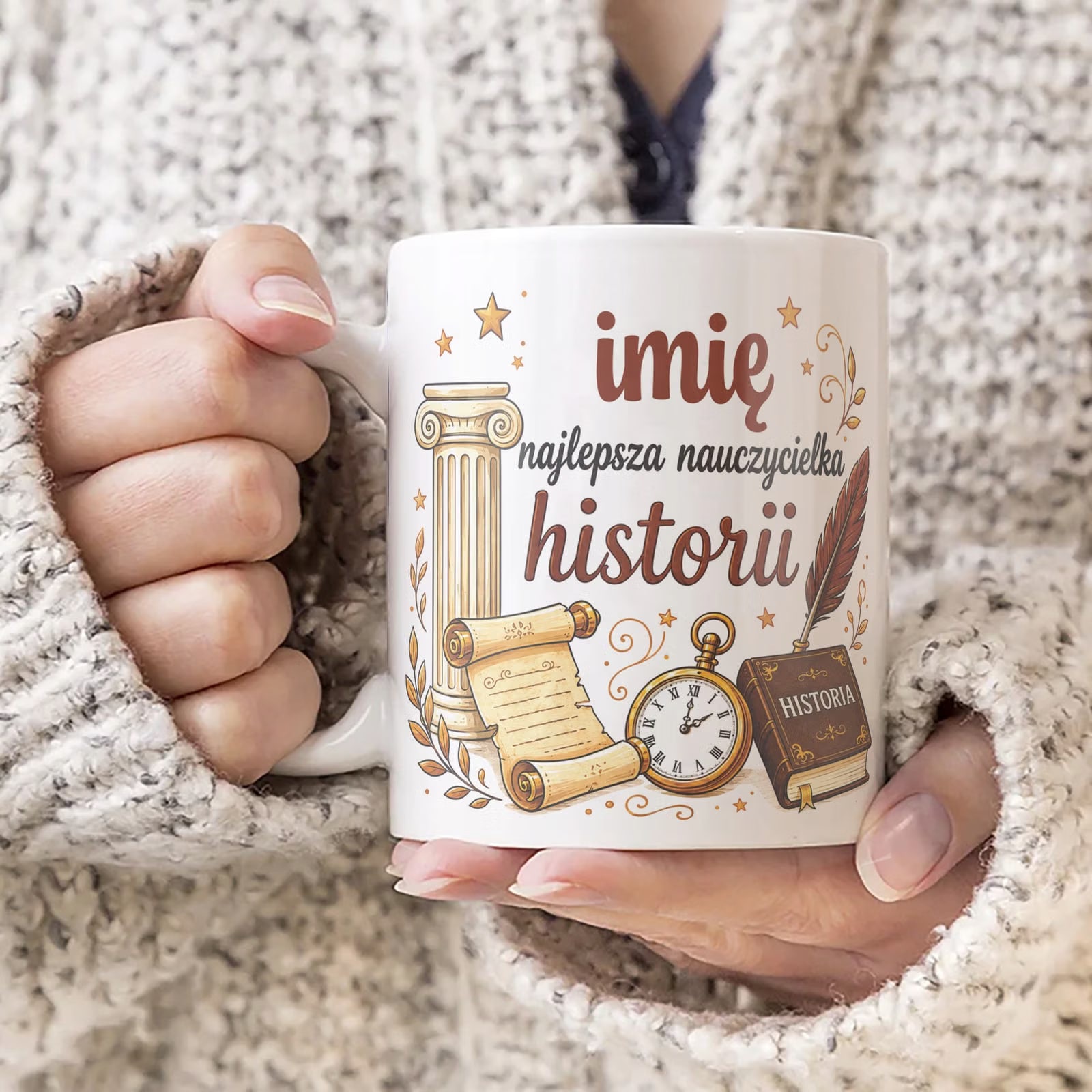Kubek z Imieniem Dzień Nauczyciela Zakończenie Roku Historia Prezent