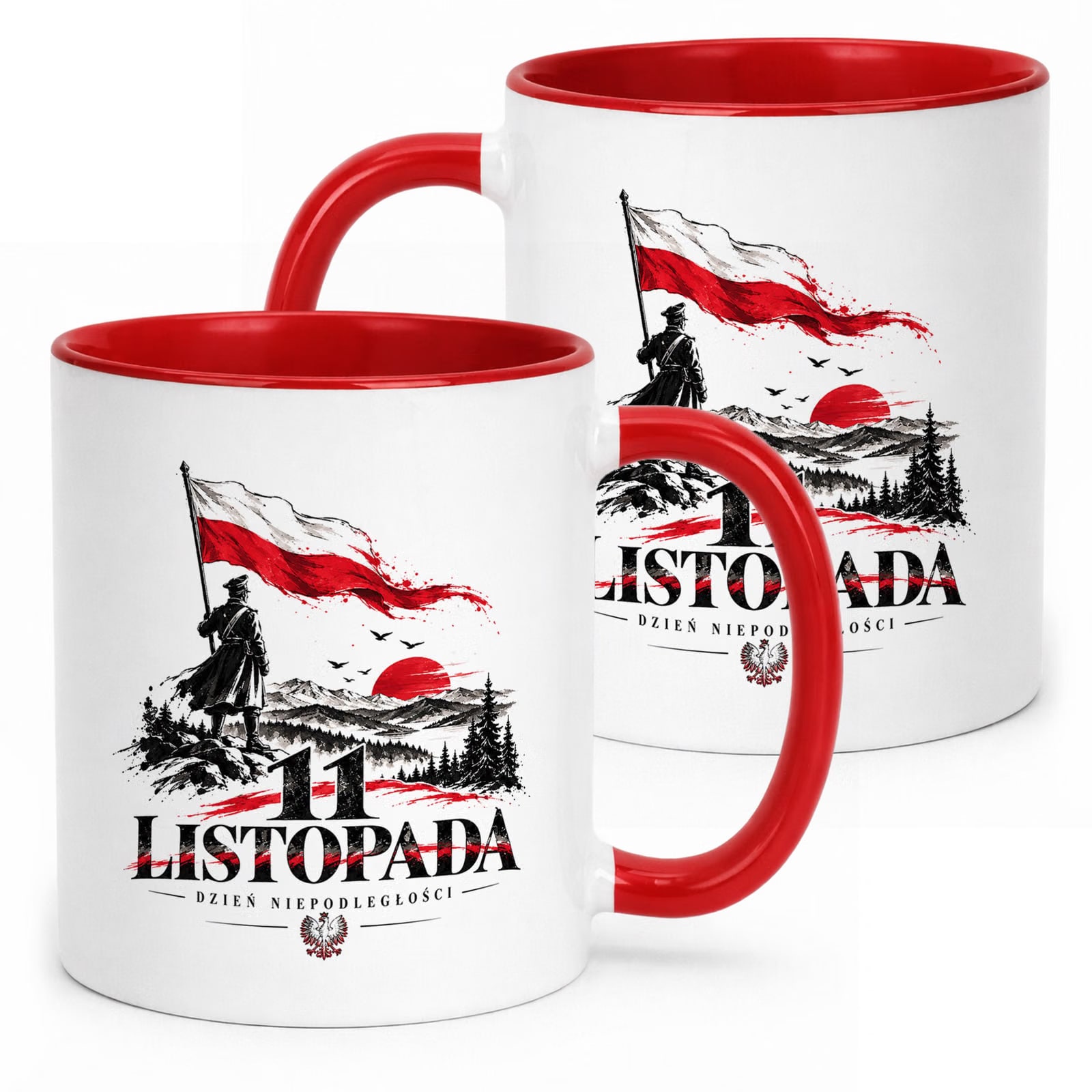 Kubek Czerwony z Nadrukiem Patriotyczny Święto Niepodległości Polska