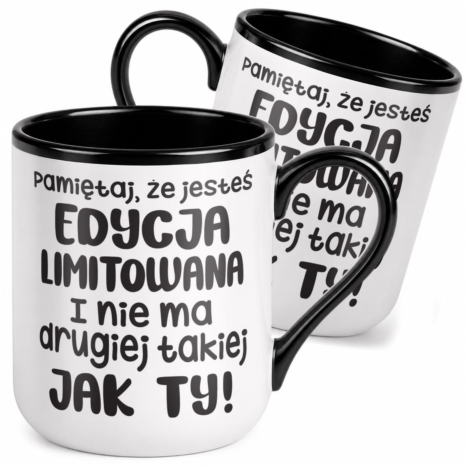 Kubek z nadrukiem Premium Czarny Edycja Limitowana Upominek Prezent
