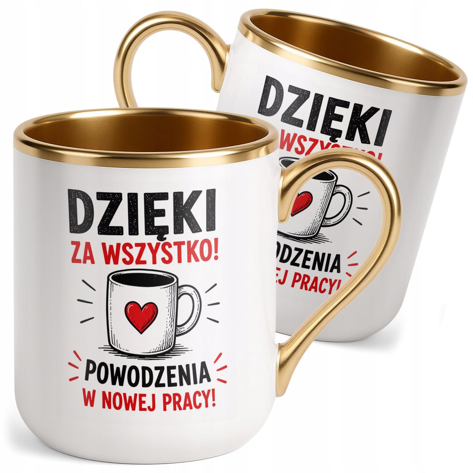 Kubek z nadrukiem Premium Złoty Pożegnanie Odejście z Pracy